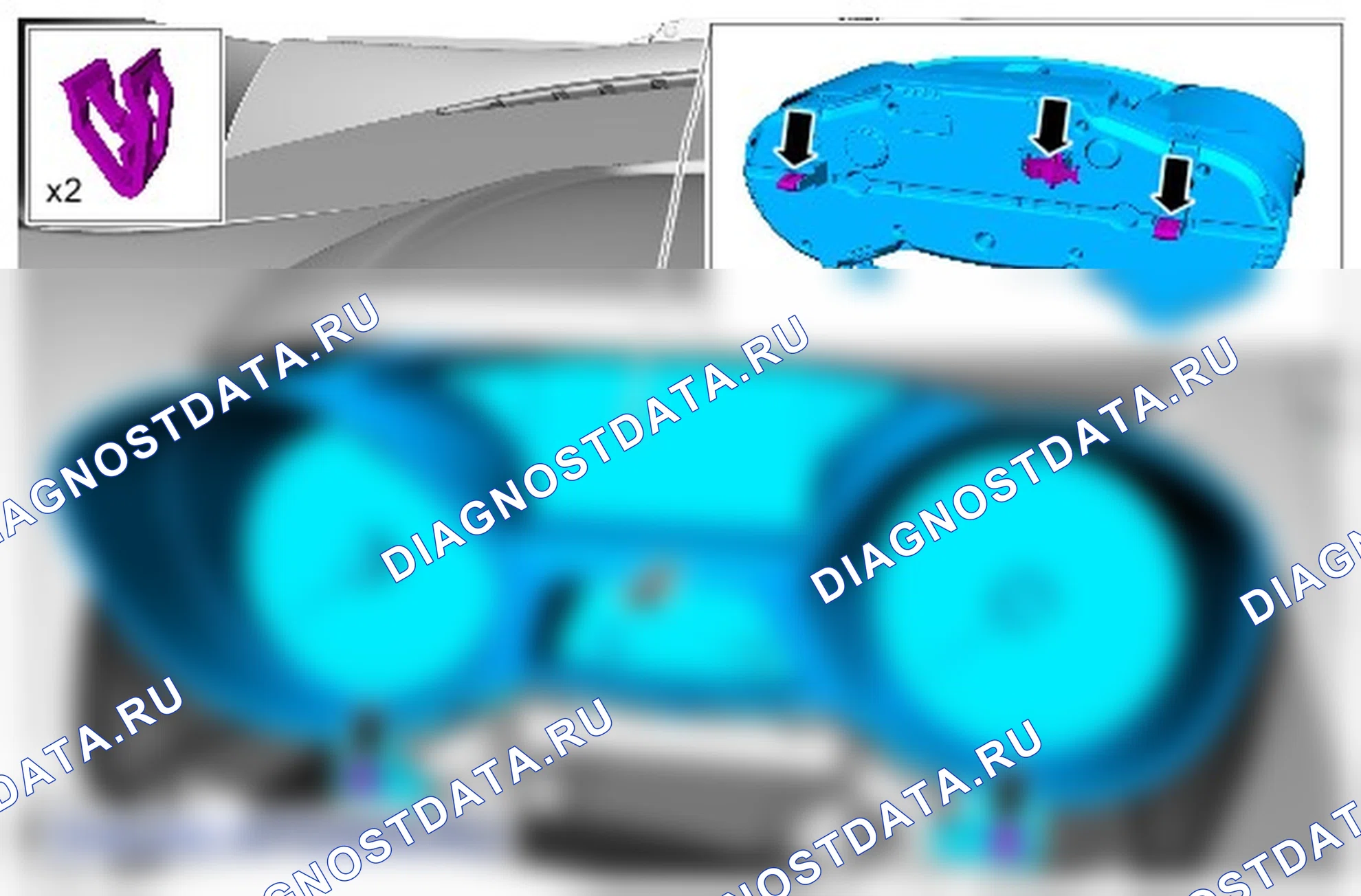 Как снять и установить щиток приборов (IPC). Ford Kuga II