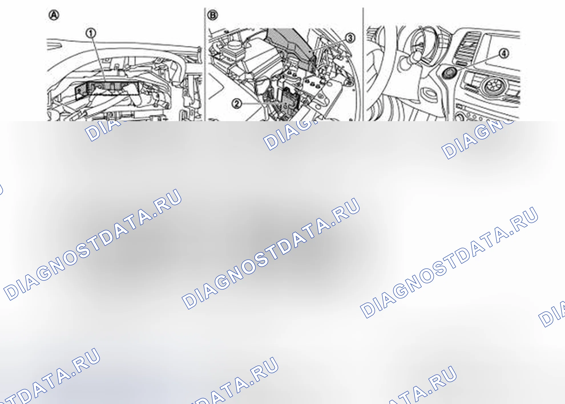 Рис. 118: Расположение компонентов. Honda Inspire I