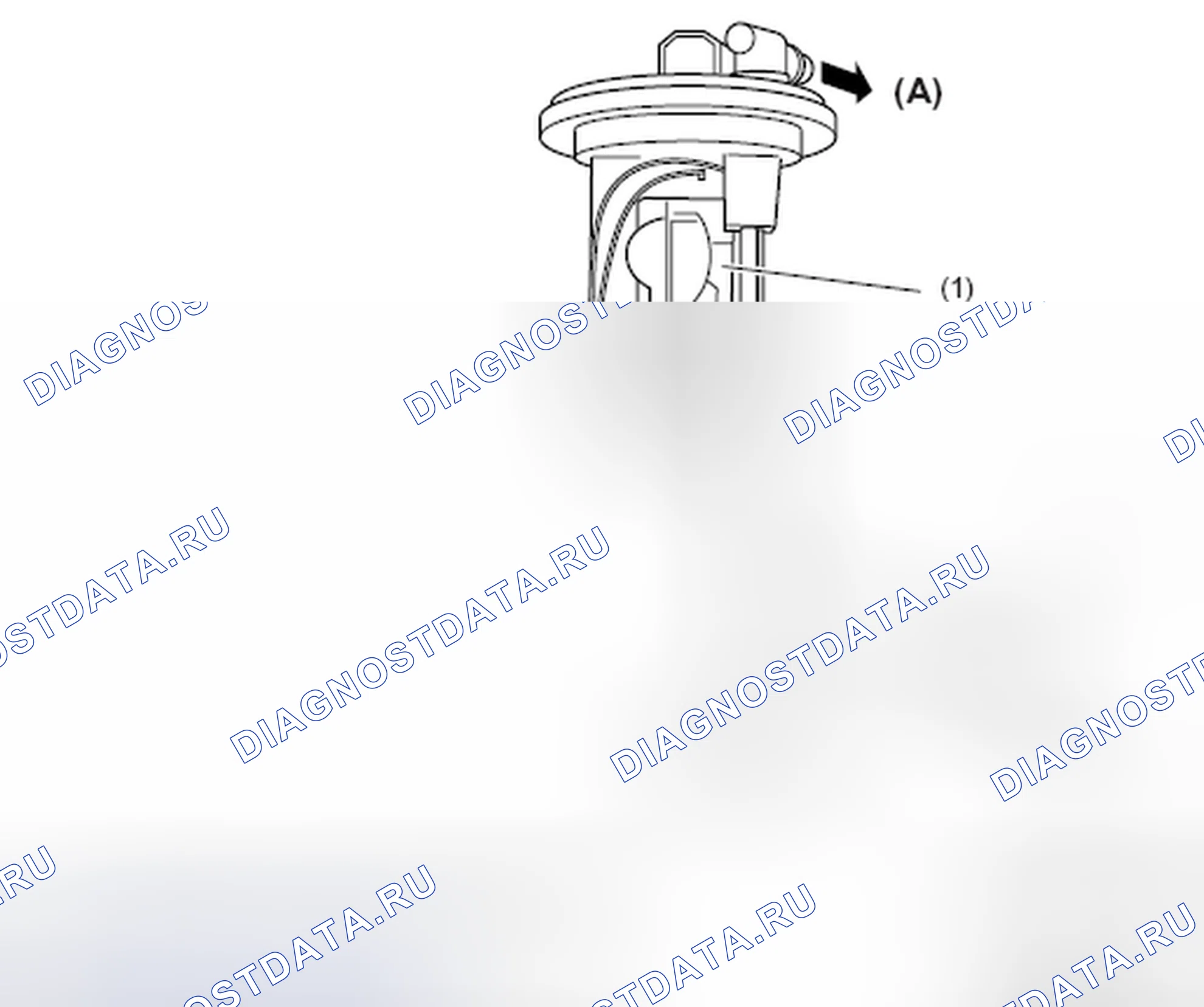 Рис. 445: ПОДКАМЕРНЫЙ ДАТЧИК УРОВНЯ ТОПЛИВА. Subaru Outback BR