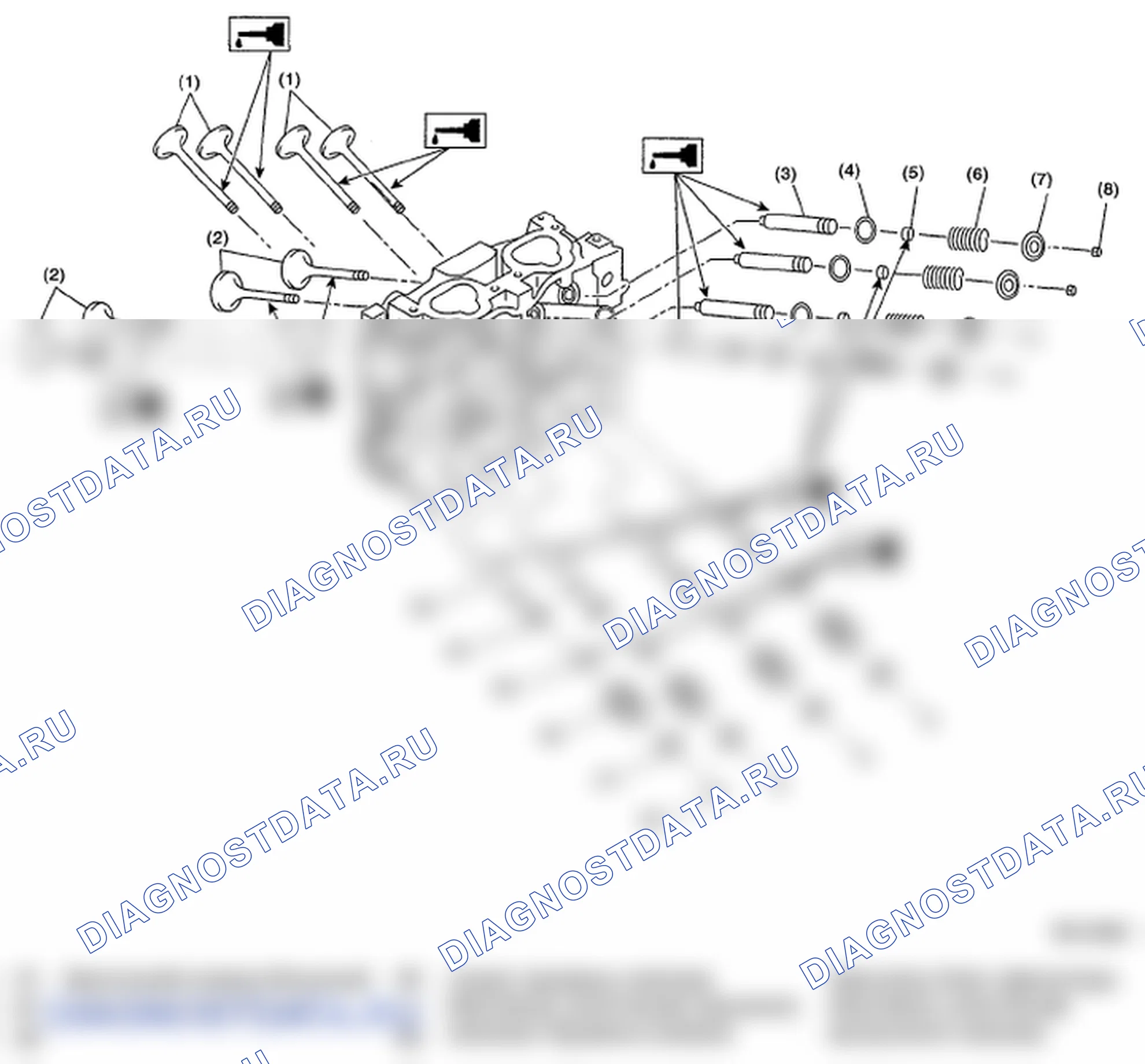 Рис. 78: ГОЛОВКА ЦИЛИНДРА И КЛАПАН В СБОРЕ. Subaru Impreza WRX GH