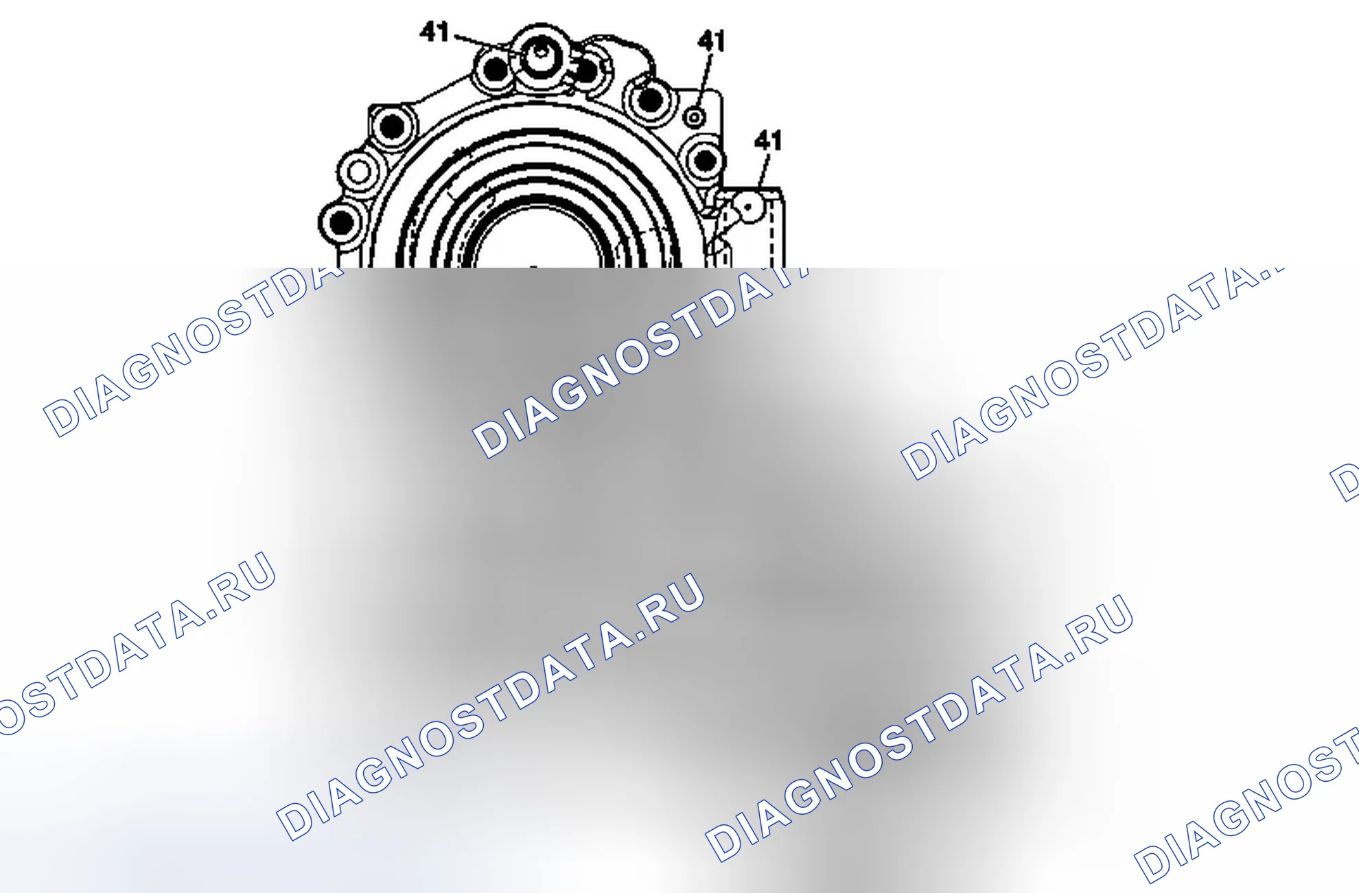 Рис. 23: Корпус жидкостного насоса - гаситель крутящего момента и сторона корпуса дифференциала. Chevrolet Volt I