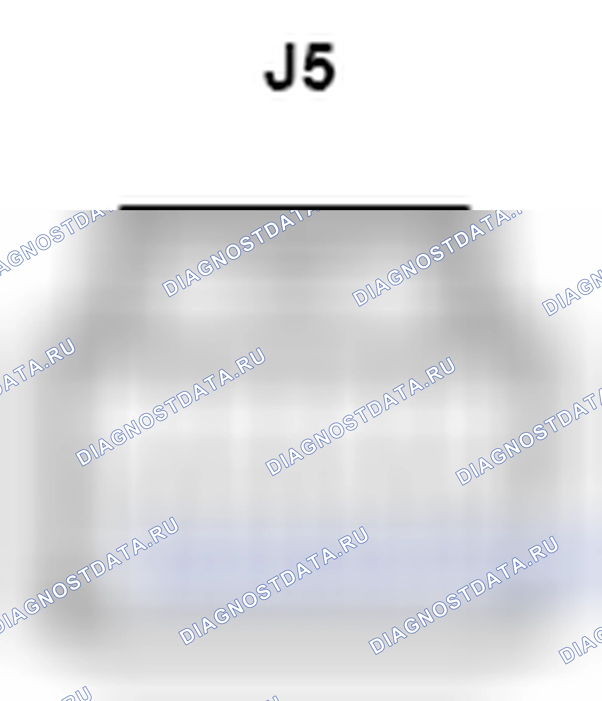 Рис. 591: Вид с торца разъема дверного замка в сборе (правый задний) (J5). Toyota Camry XV40 рестайлинг