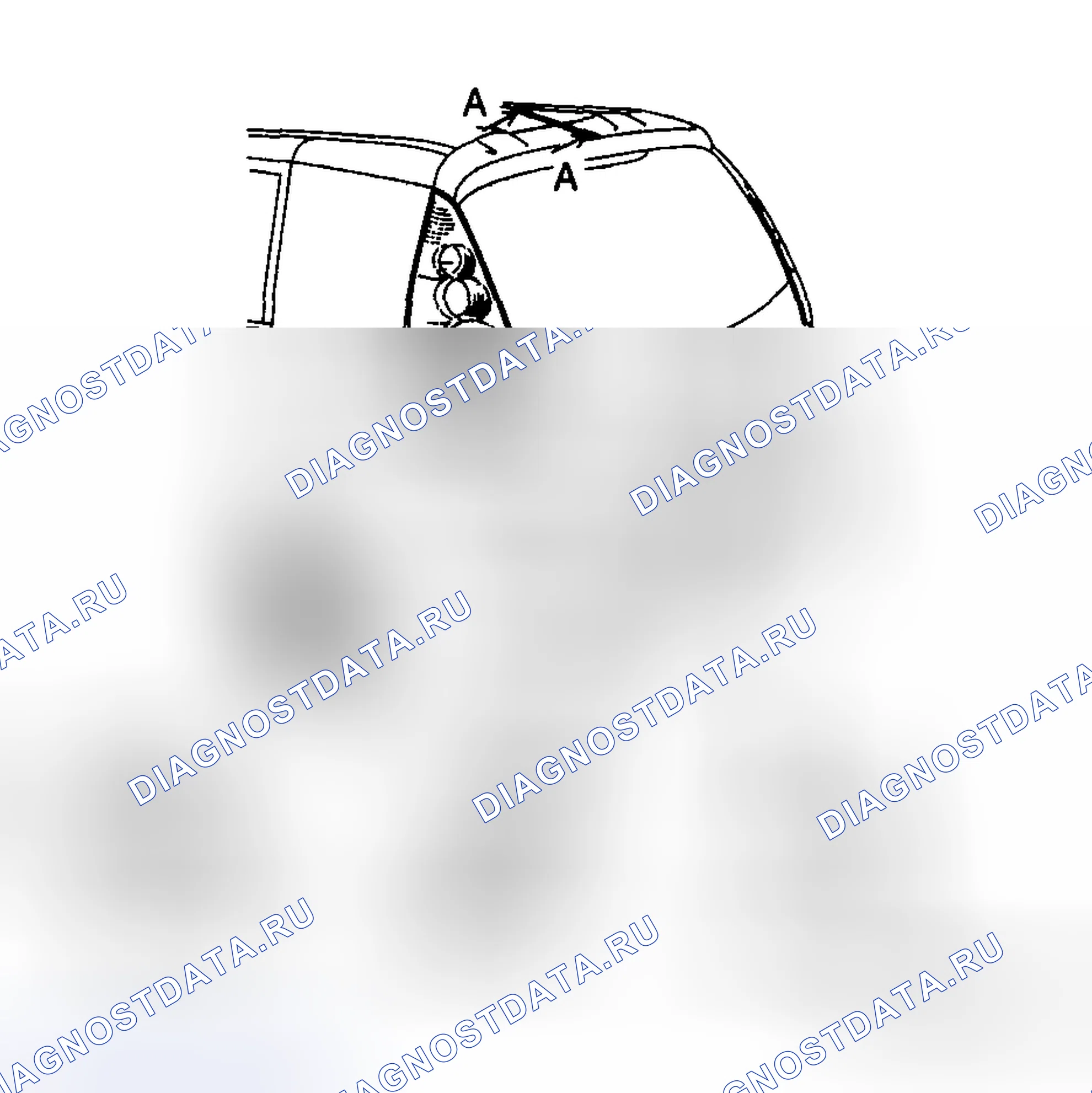 Рис. 52: РЕГУЛИРОВКА дверь багажника. Mazda 5 I