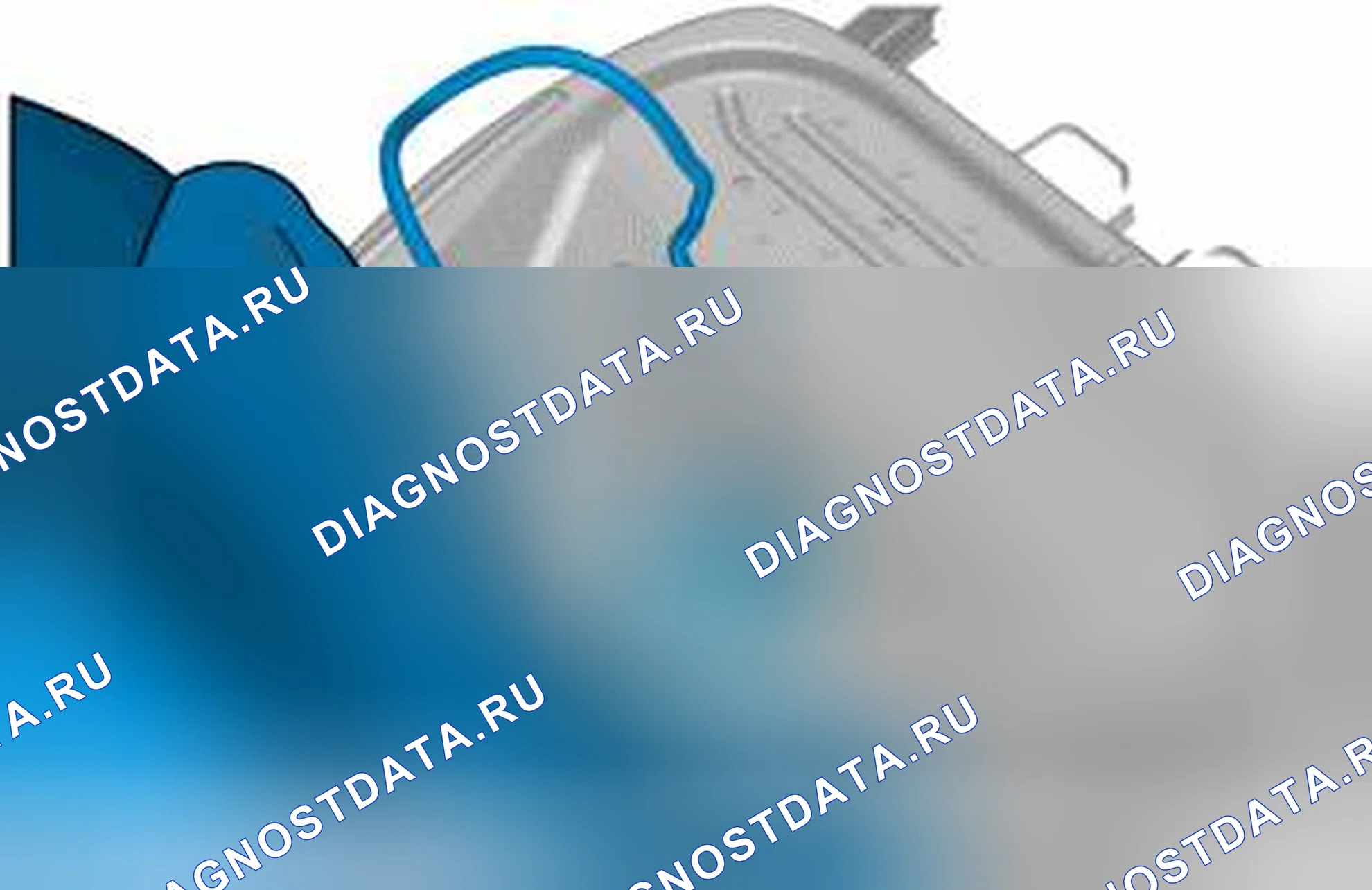 Рис. 326: Установка датчика веса пассажира (Ows). Volvo V70 II