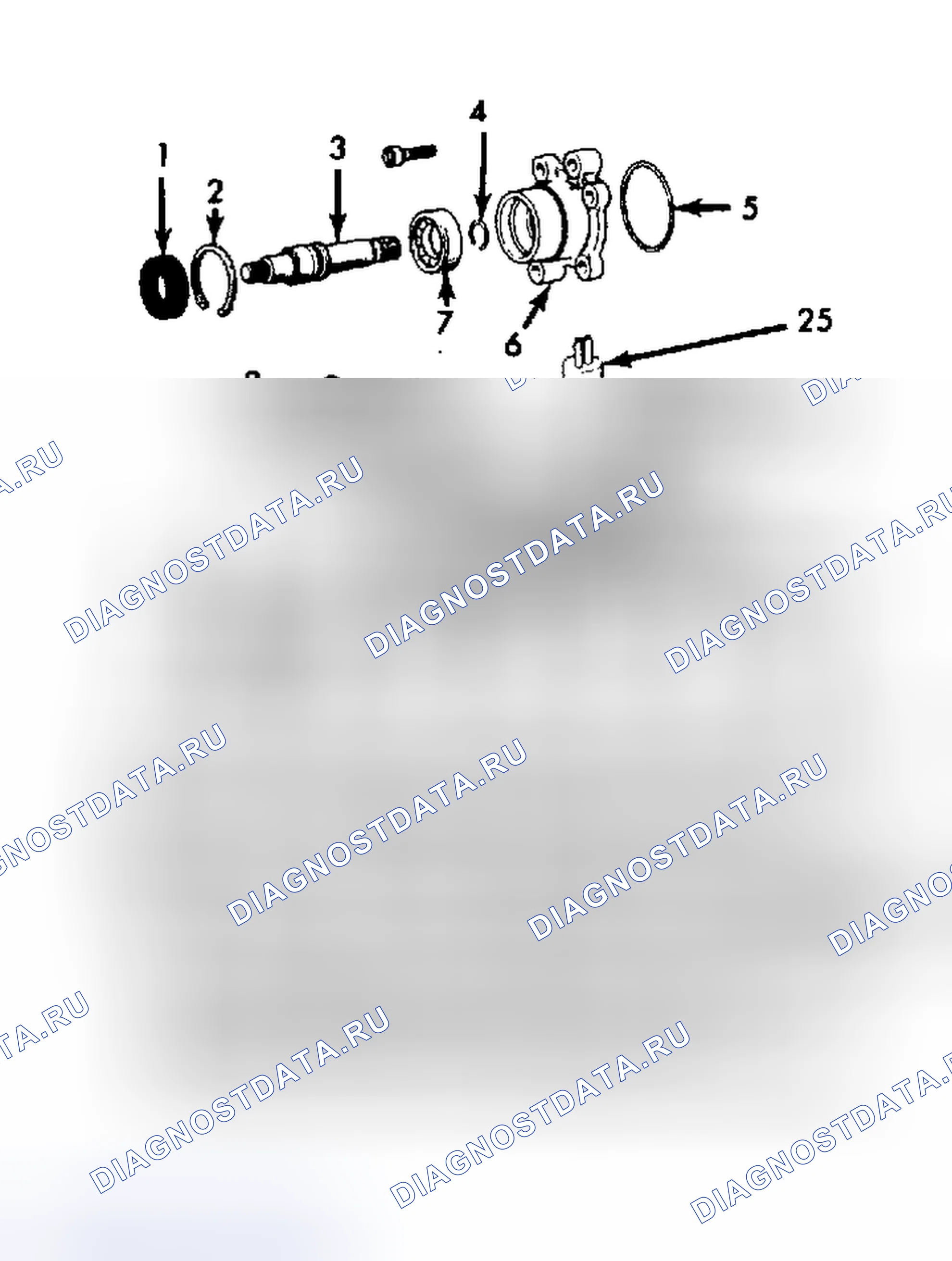 Рис. 7: Разборка (пикап и 4Runner 2.4L). Toyota Land Cruiser 80