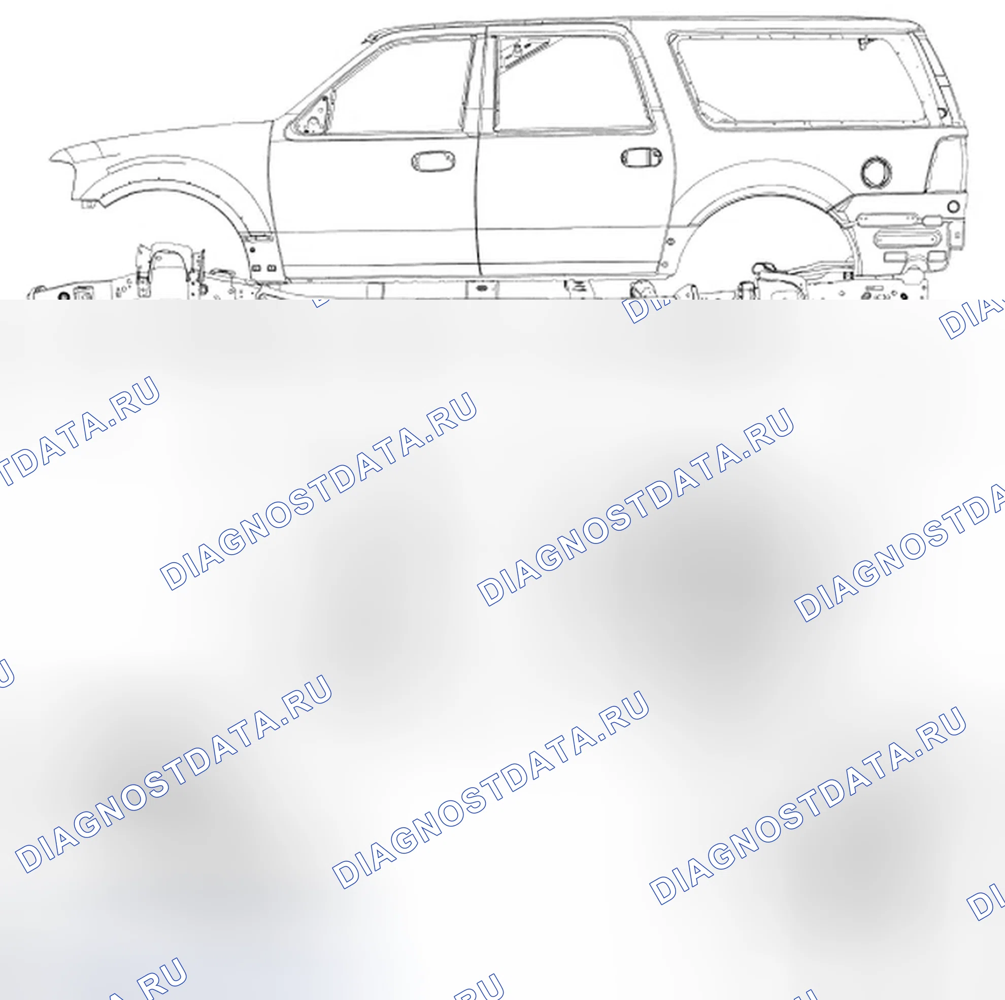 Рис. 104: Базовая высота рамы. Ford Expedition III