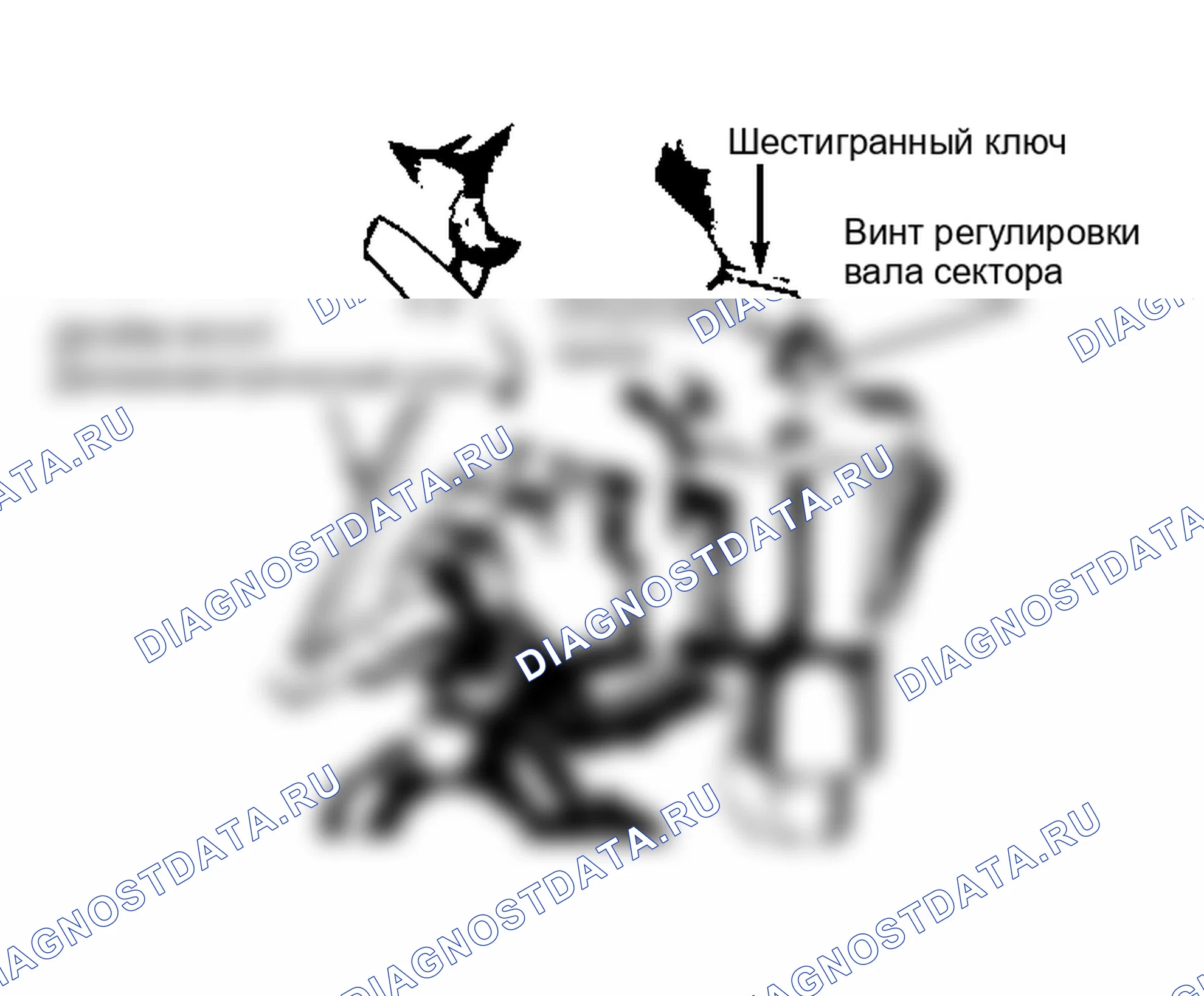 Рис. 2: Регулировка люфта на конце вала Питмана. AMC Eagle I