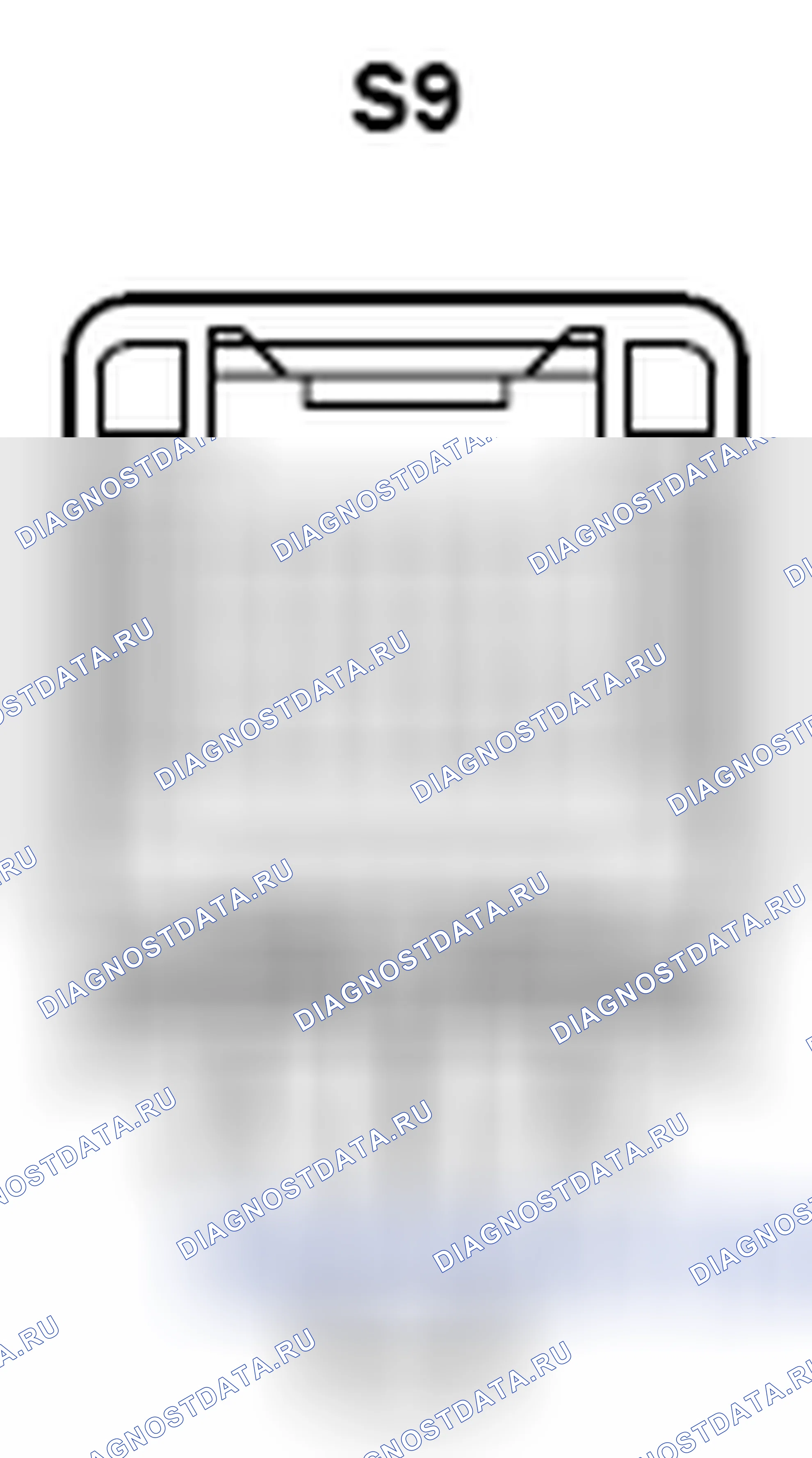 Рис. 663: Вид соединителя с торца (S9). Toyota Camry XV40 рестайлинг
