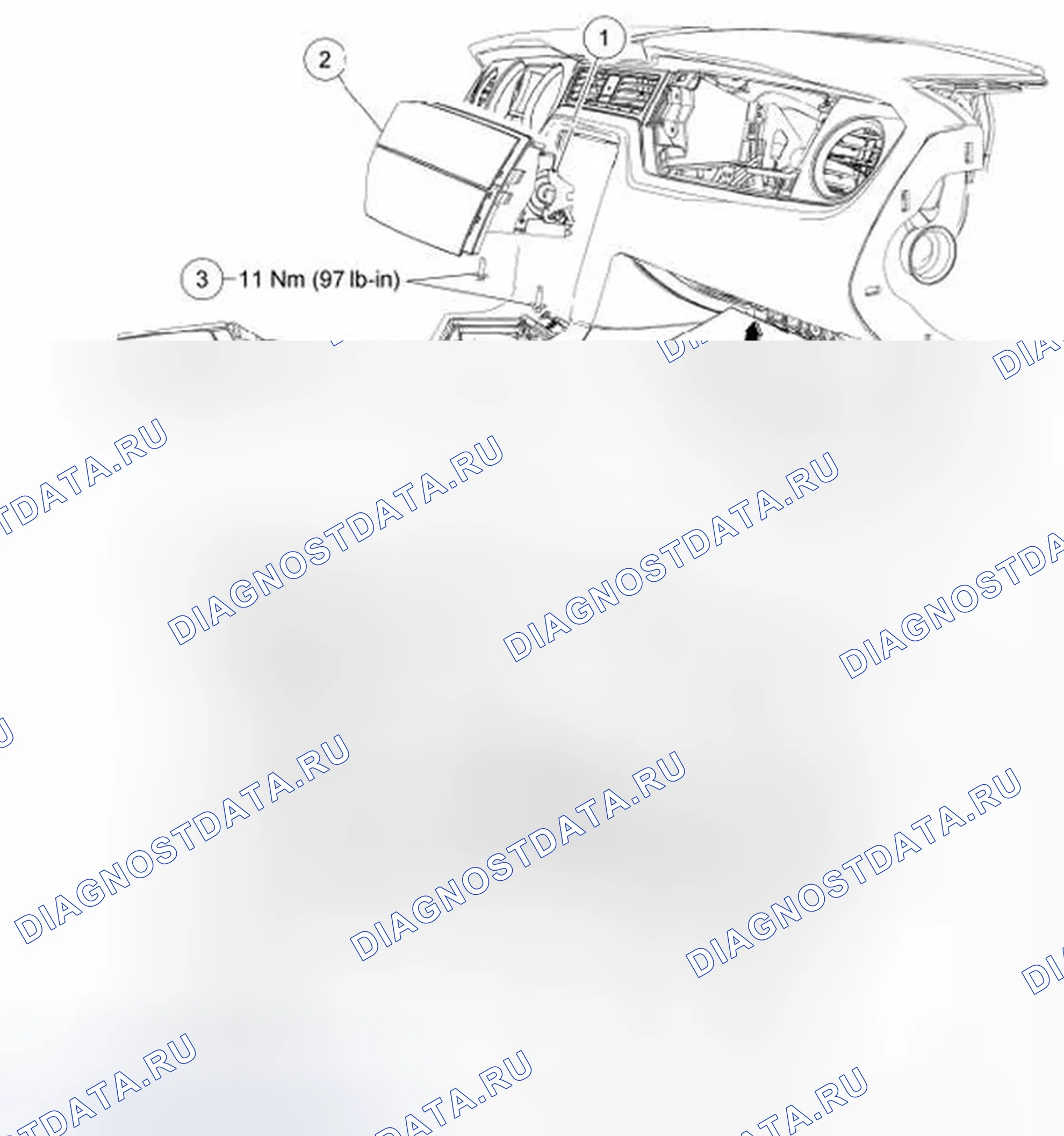 Рис. 91: Подушка безопасности для пассажиров. Ford Mustang V рестайлинг 2