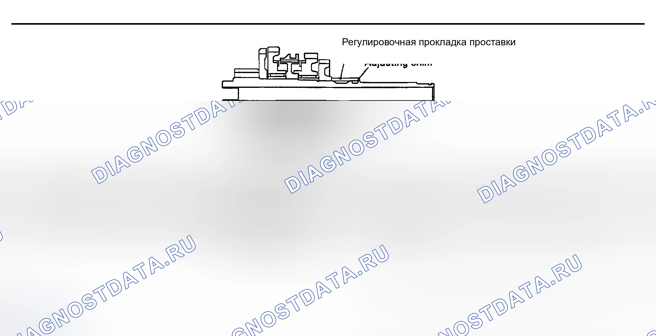 Рис. 506: РЕГУЛИРОВОЧНАЯ ПРОКЛАДКА ГЛАВНОГО ВАЛА. Nissan Sentra B15