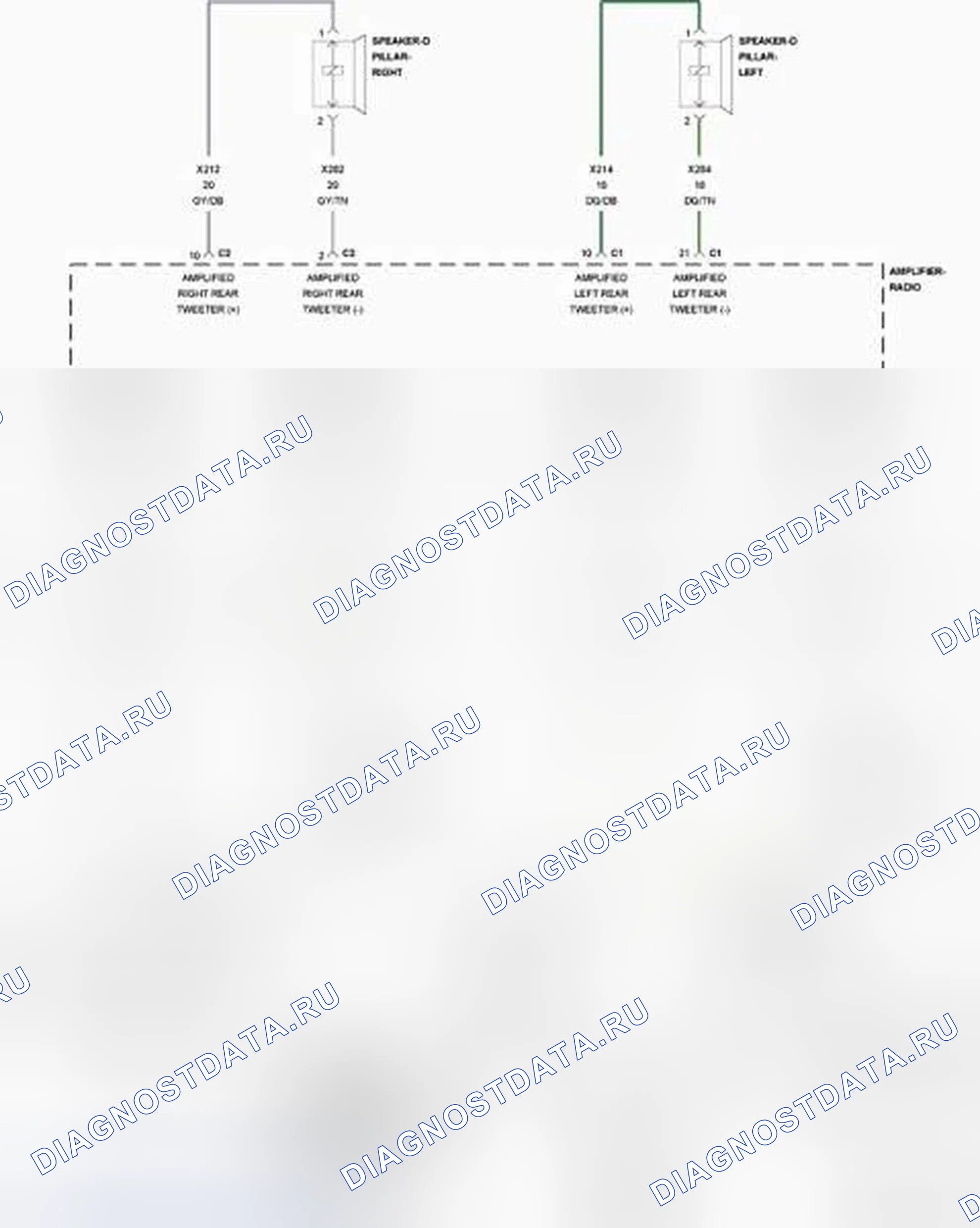 Рис. 35: ВЫХОДНАЯ ЦЕПЬ АУДИОДИНАМИКА B146B-CHANNEL 3: НИЗКИЙ УРОВЕНЬ. Chrysler Town & Country V рестайлинг