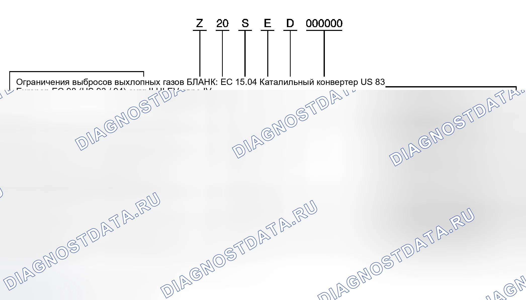 Рис. 8: Расположение производной ID и VIN двигателя (2.0L). Chevrolet Epica I