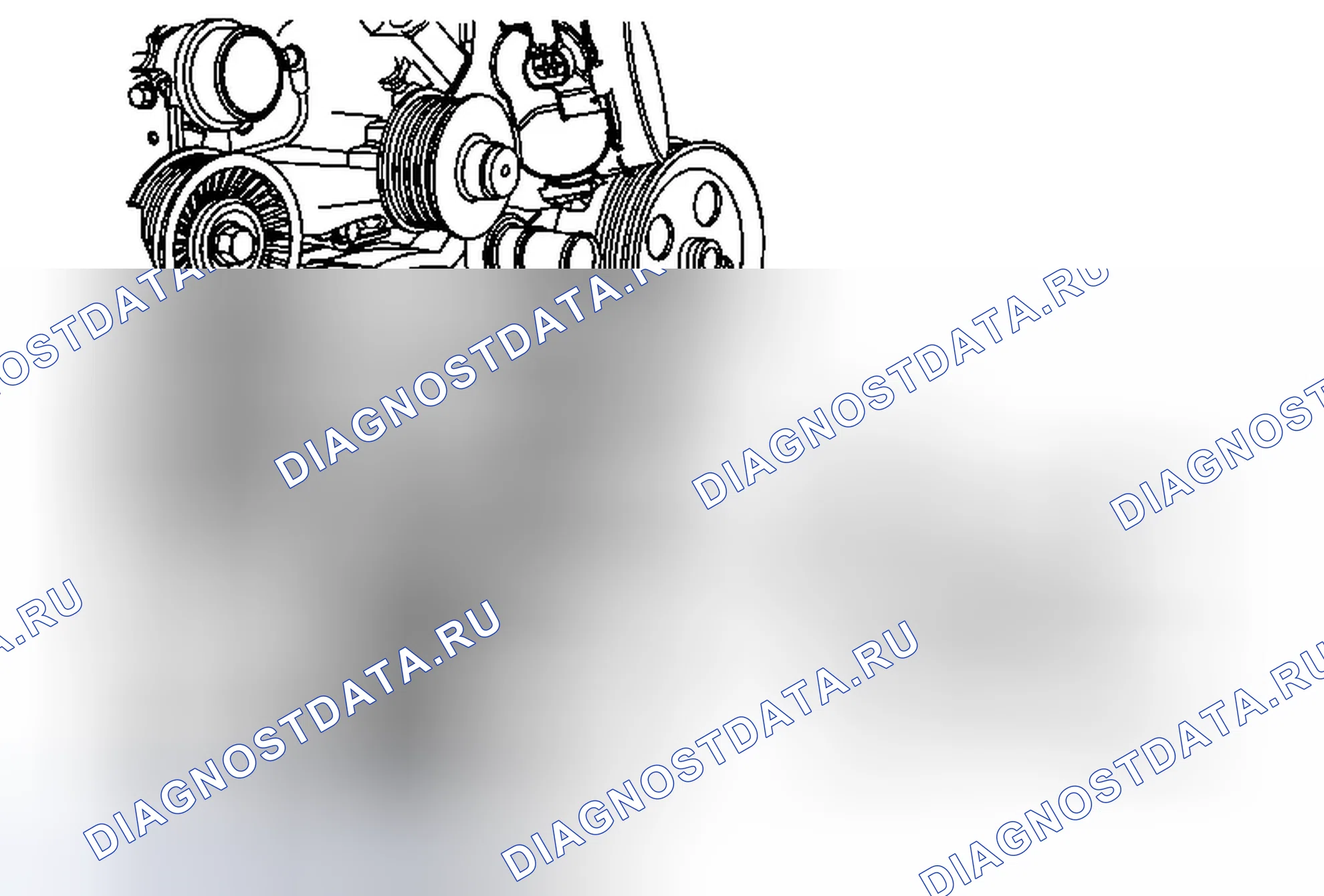 Рис. 7: Замена кронштейна натяжного шкива ремня нагнетателя. Cadillac CTS II