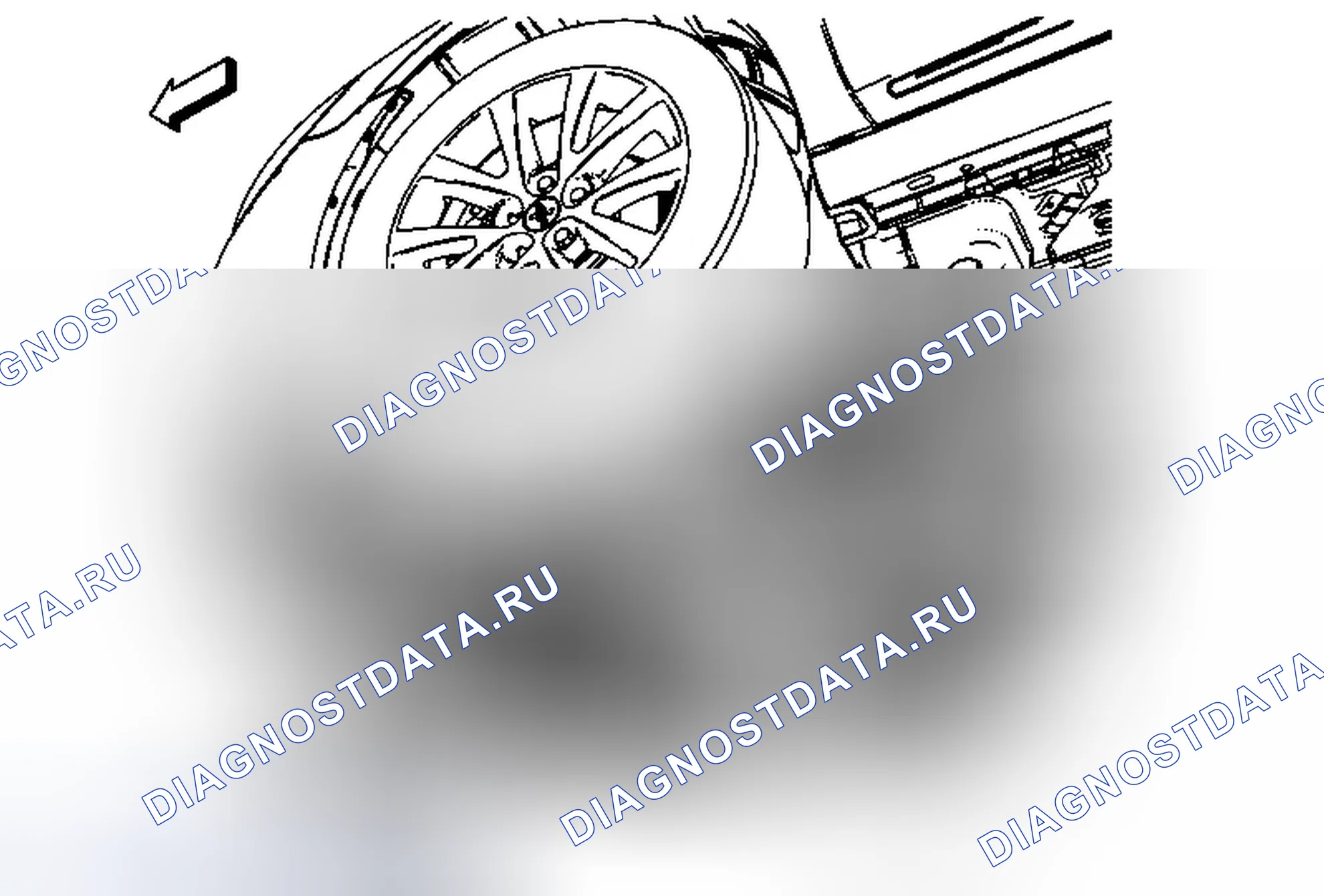 Рис. 1: Замена нижнего переднего брызгозащитного экрана двигателя. Buick LaCrosse II рестайлинг