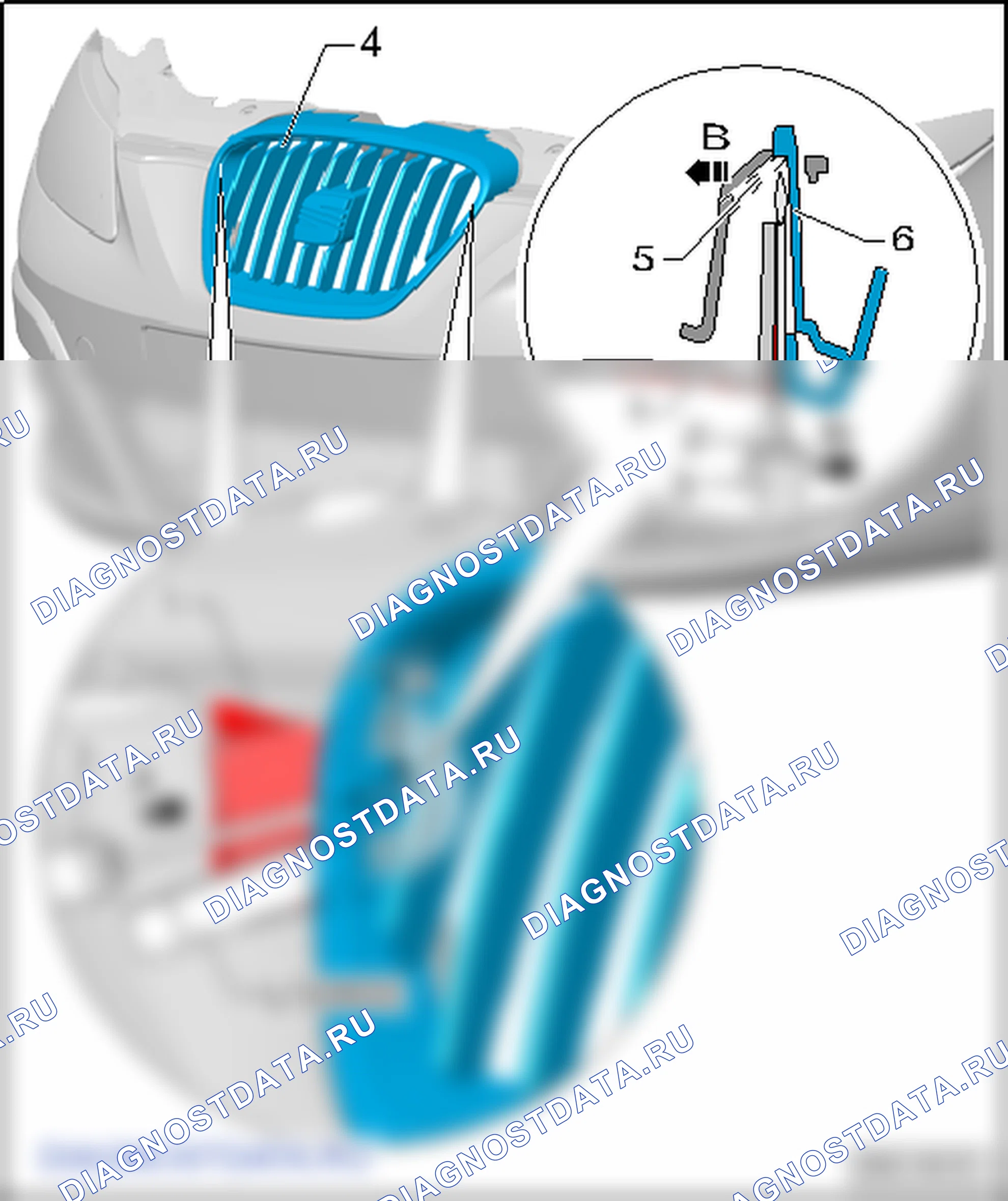 Облицовка бампера. SEAT Altea I