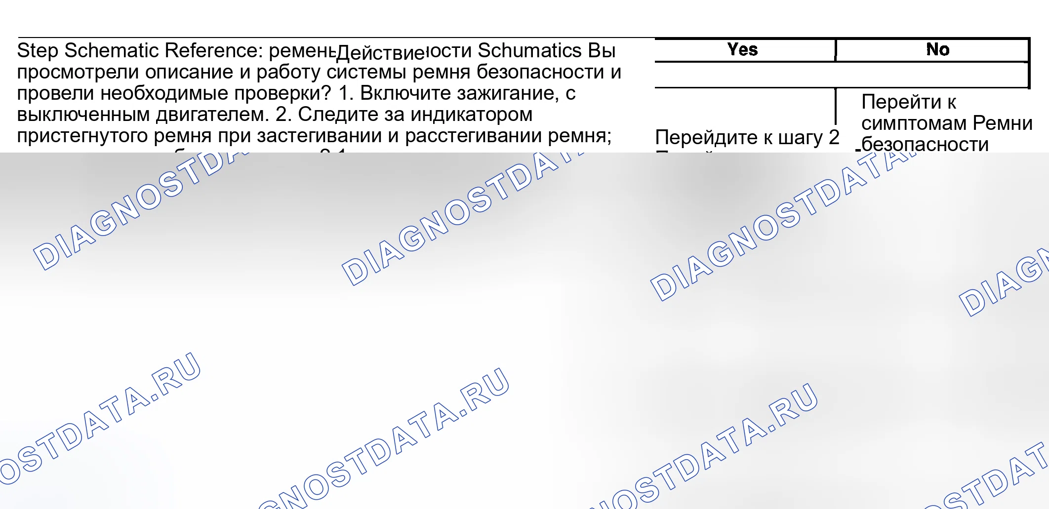 Рис. 5: Неисправность цепи индикатора ремня безопасности. Hyundai Terracan I