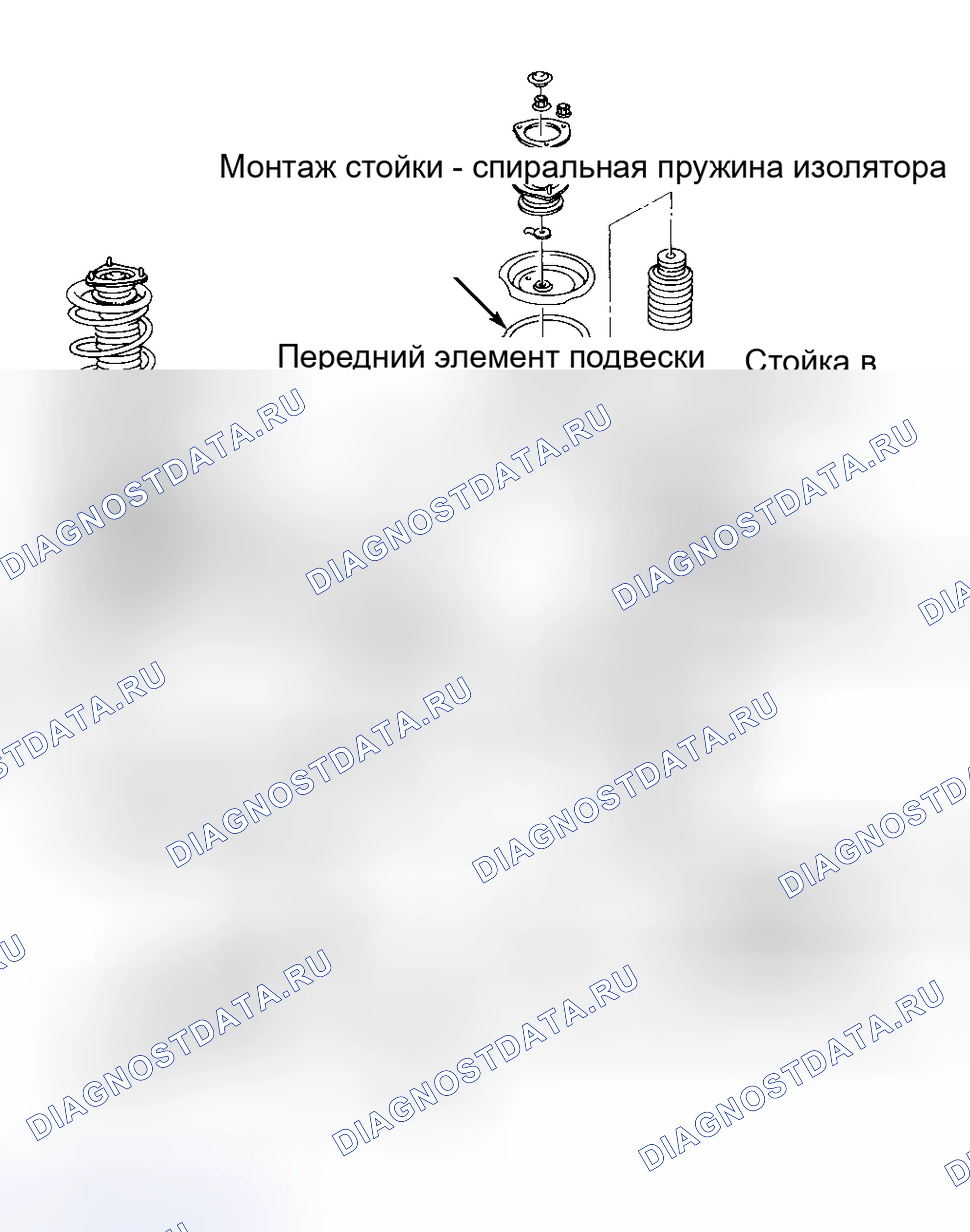 Рис. 1: ОПИСАНИЕ передней подвески. Mercedes-Benz CLS-класс C218/X218
