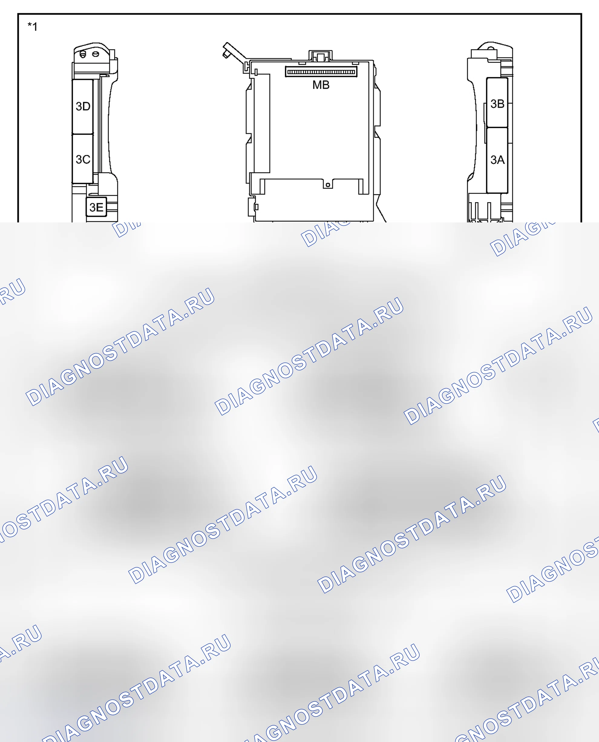 Рис. 63: ТЕРМИНАЛЫ блока управления (ЭБУ) [07 / 2013-12 / 2013]. Kia Sorento IV