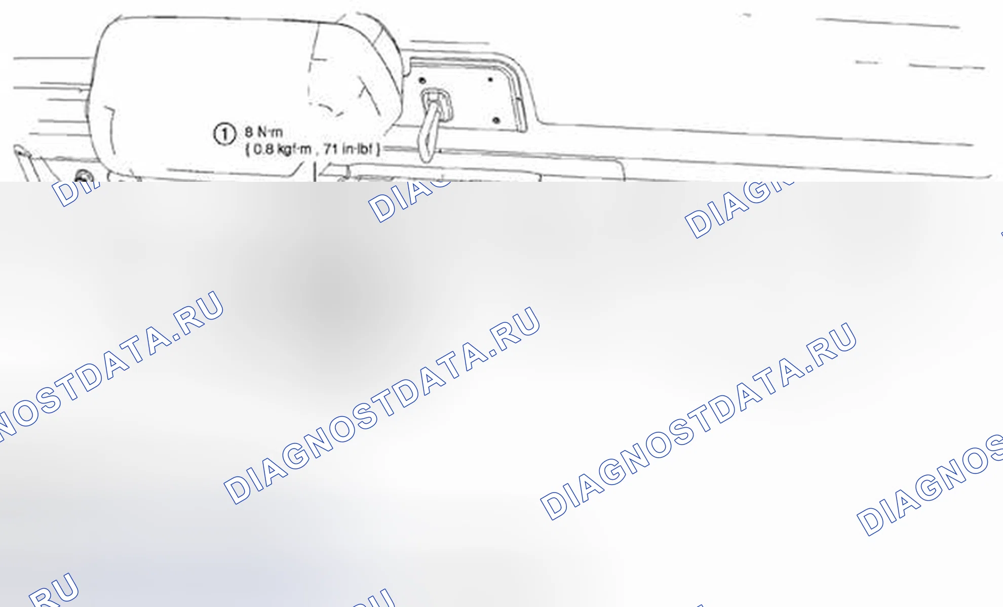 Рис. 75: СНЯТИЕ / УСТАНОВКА ЗАЩЕЛКИ СТЕКЛА дверь багажника. Mazda Tribute II