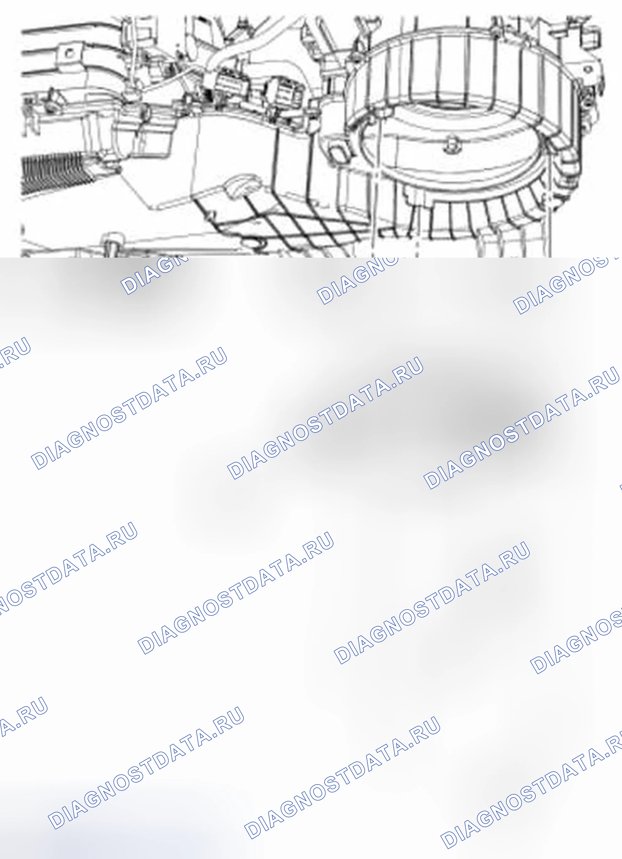 Рис. 208: Электродвигатель воздуходувки. Ford Edge I рестайлинг