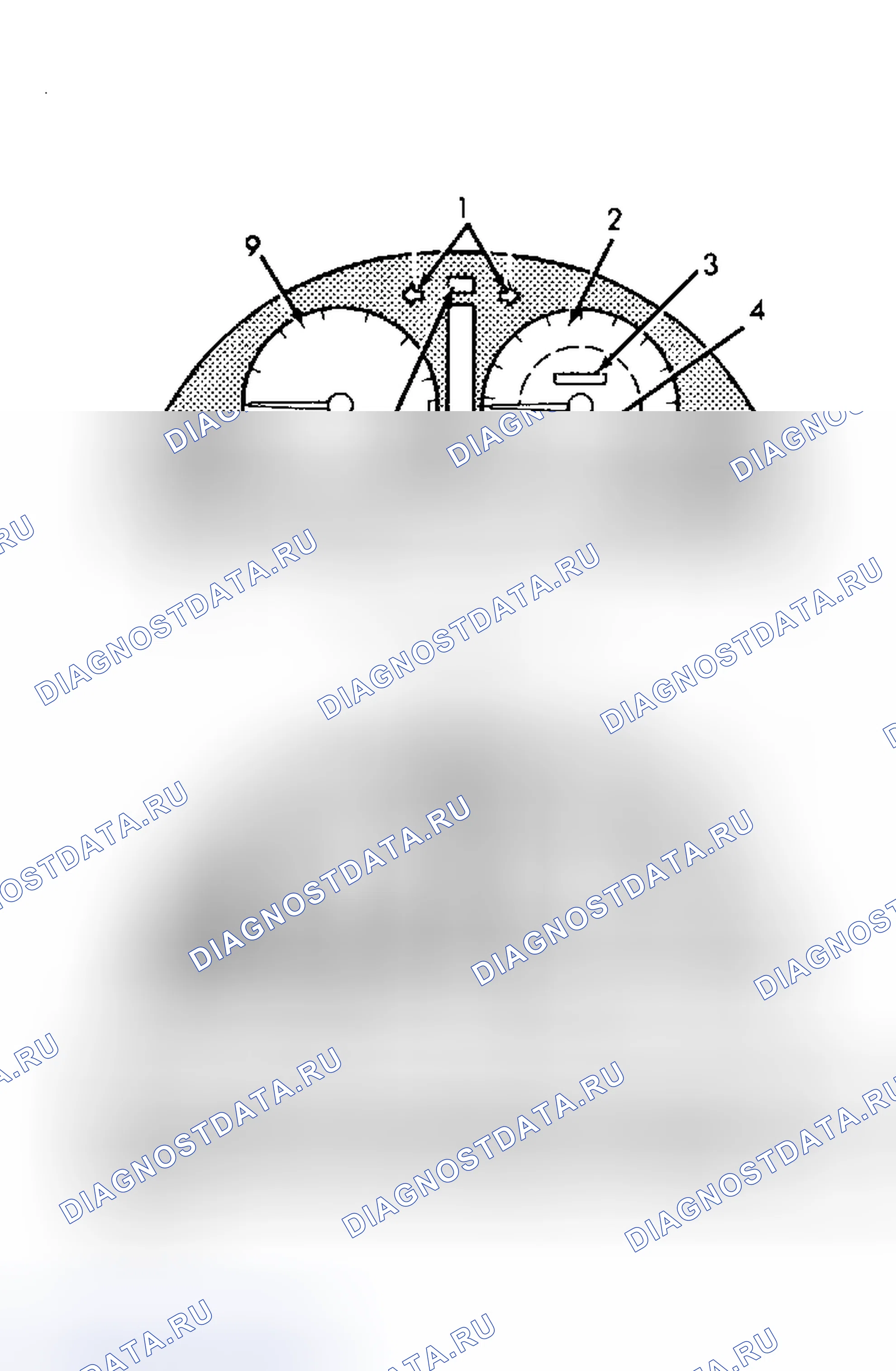 Рис. 1: СЕРВИСНЫЙ ИНДИКАТОР И ПРЕДУПРЕЖДАЮЩИЕ ОГНИ. Toyota Tercel L40