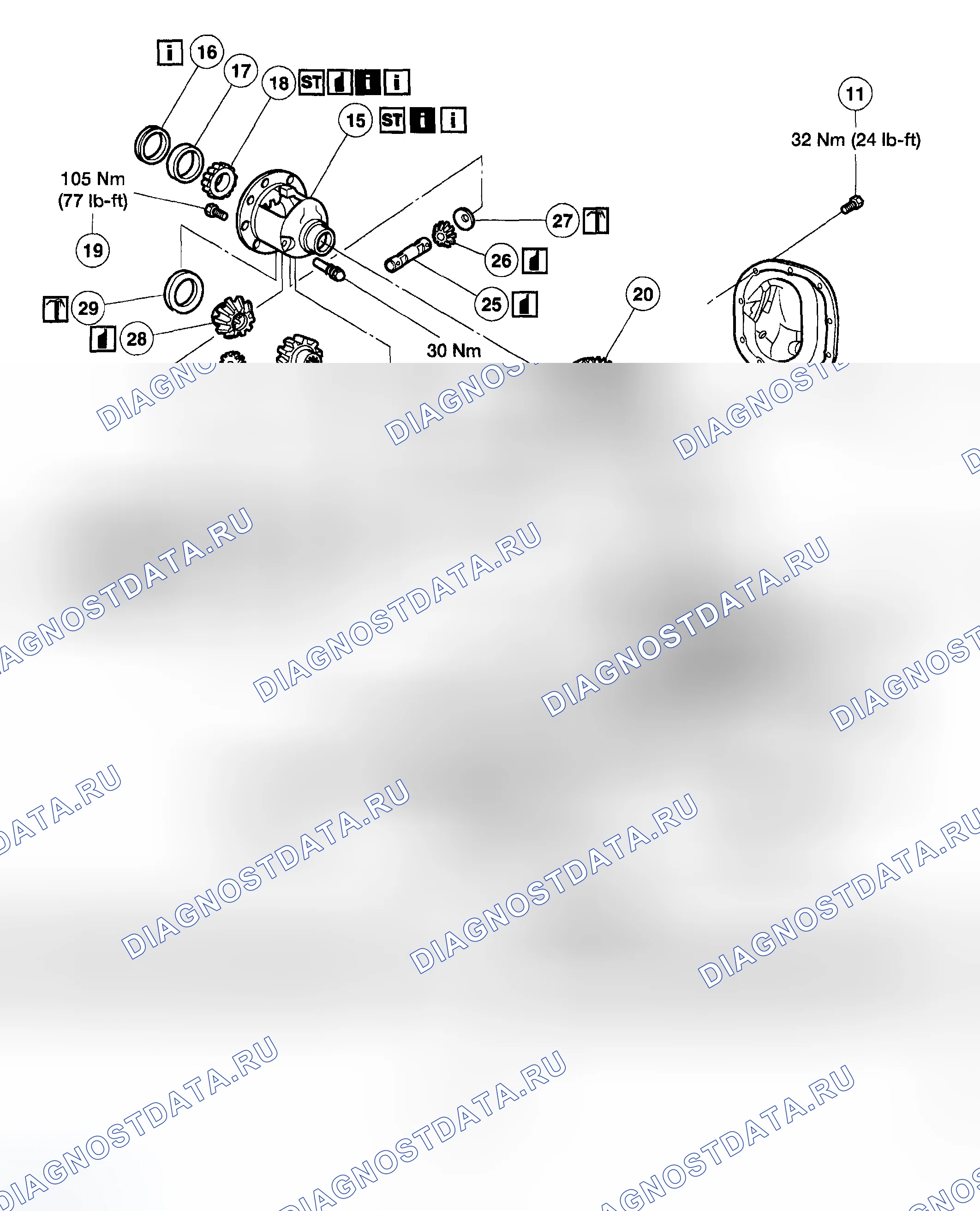 Рис. 122: Разборка и сборка. Hyundai ix20 I рестайлинг