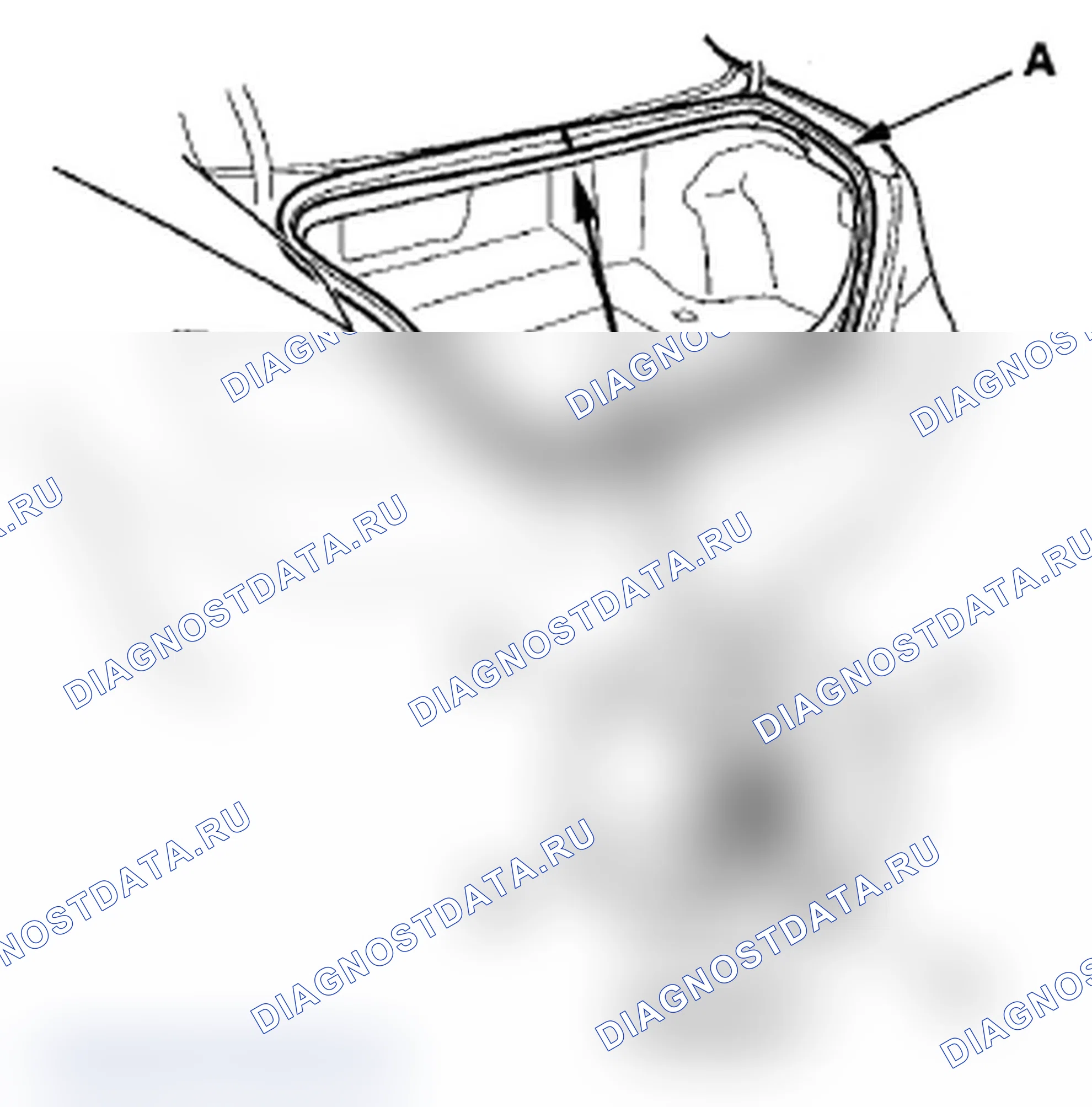 Рис. 119: Замена крышки багажника Weatherstrip. Acura RL II рестайлинг