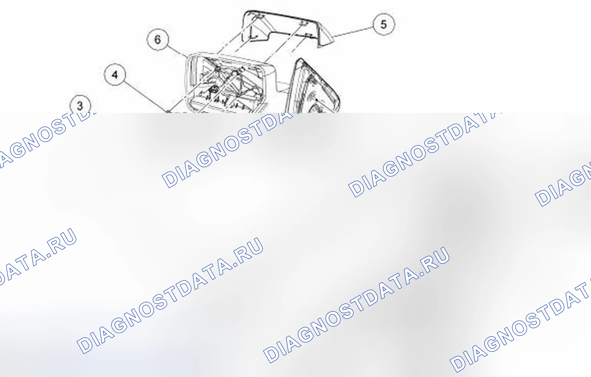 Рис. 56: Наружные зеркала - разнесенный вид. Ford Expedition III
