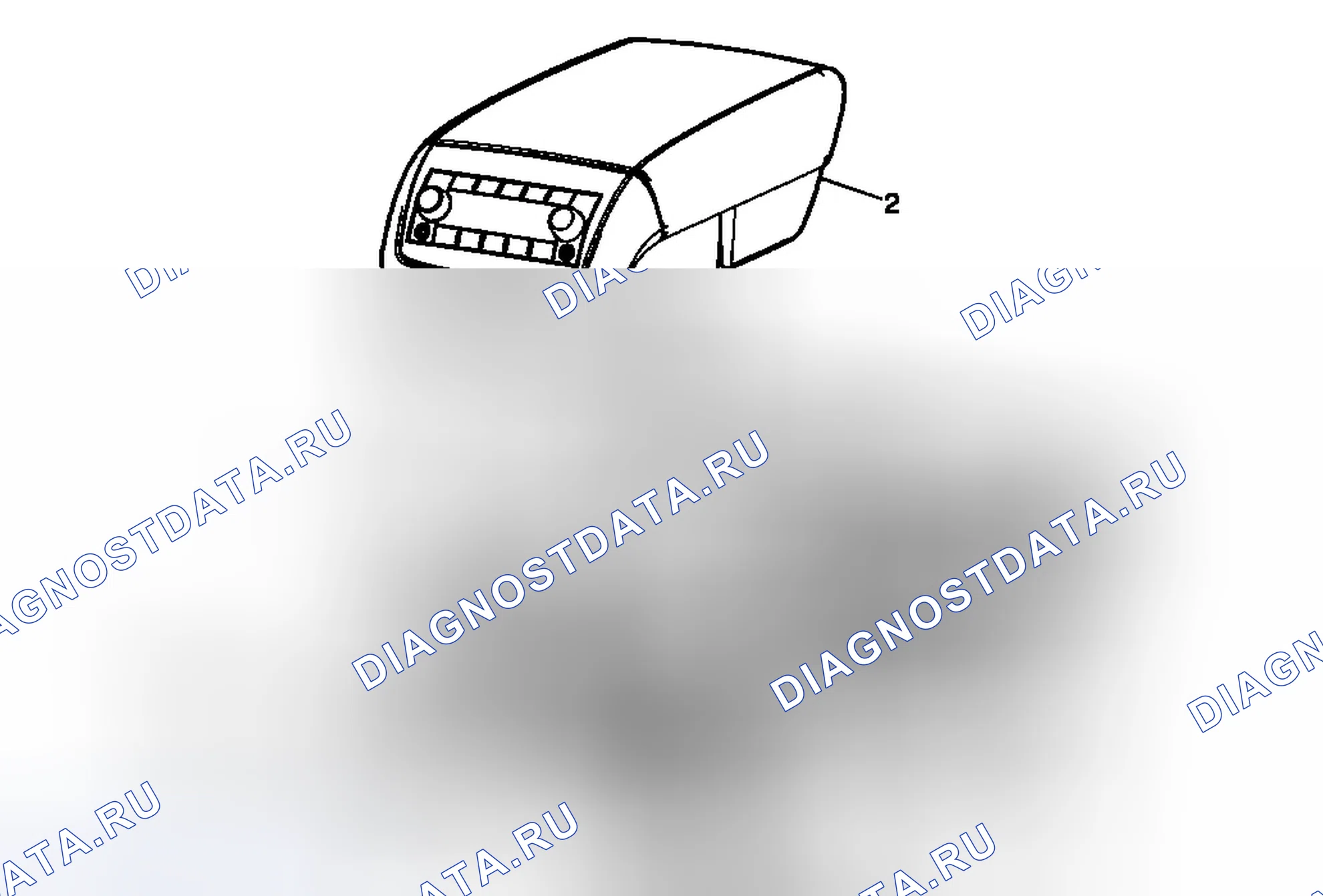 Рис. 217: Замена передней крышки задней консоли переднего пола. Chevrolet Traverse I