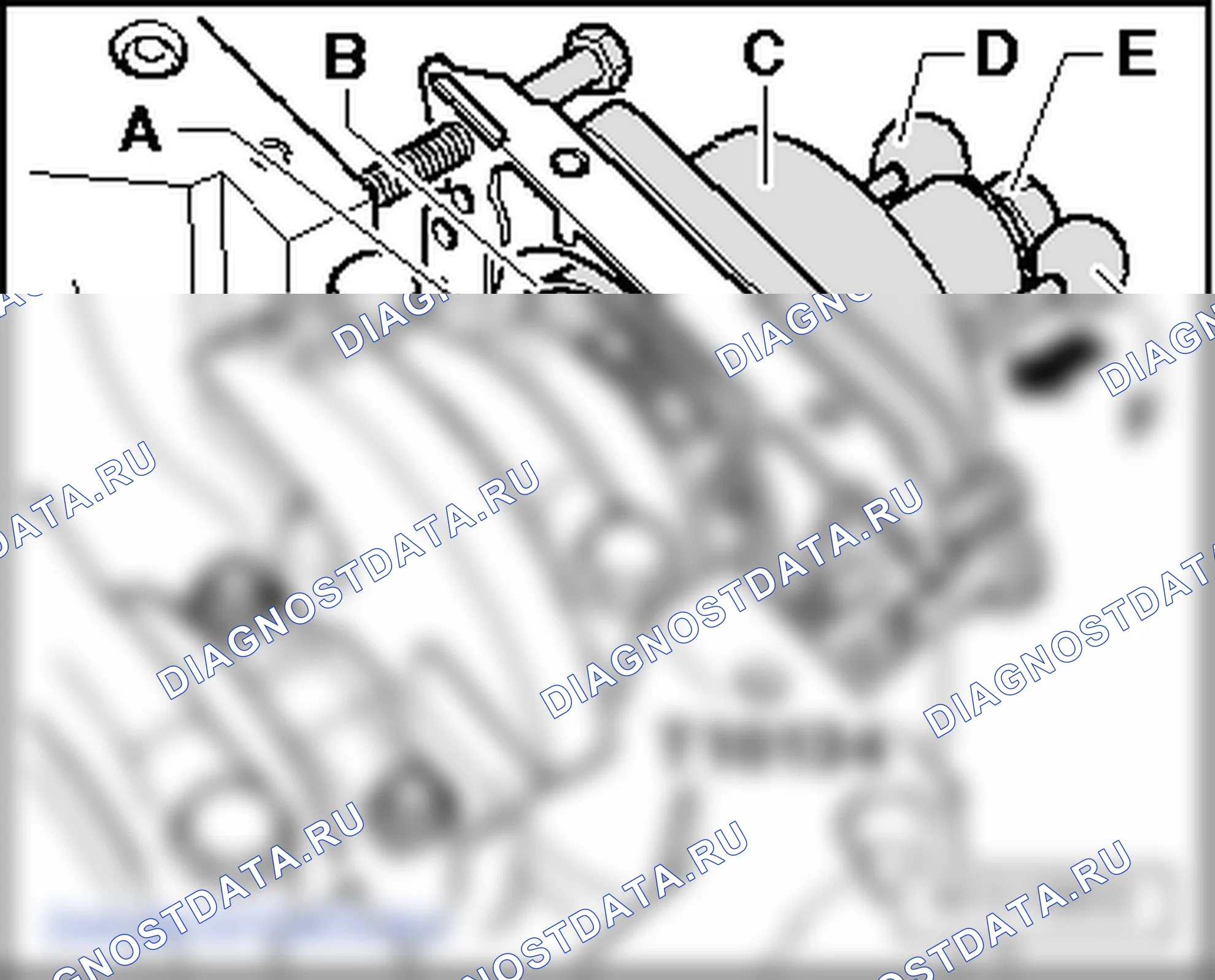 Блок цилиндров, уплотнительные фланцы. Volkswagen Golf Mk5