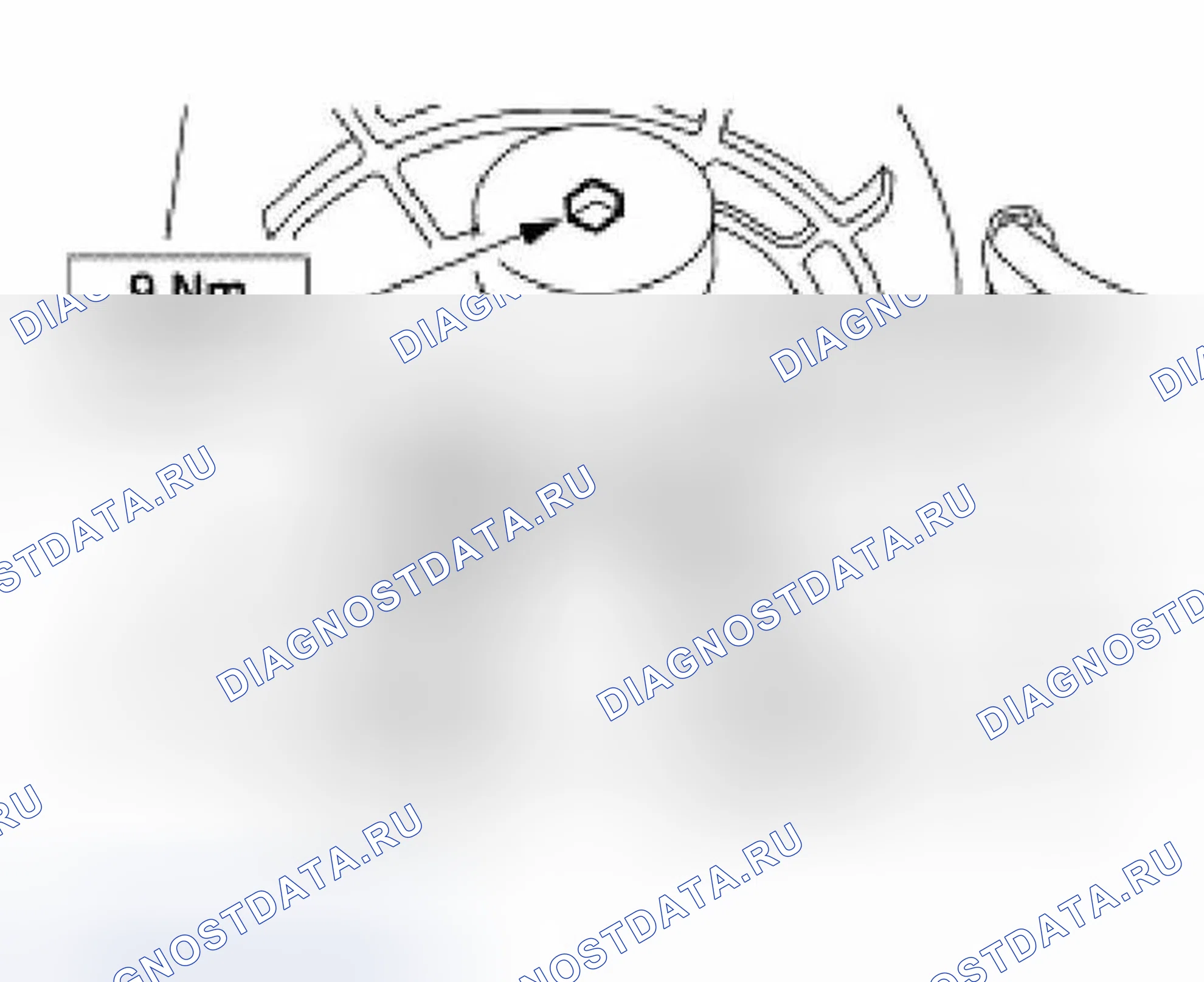 Рис. 37: Заполнение и кровотечение без RADKITPLUS. Ford Thunderbird XI