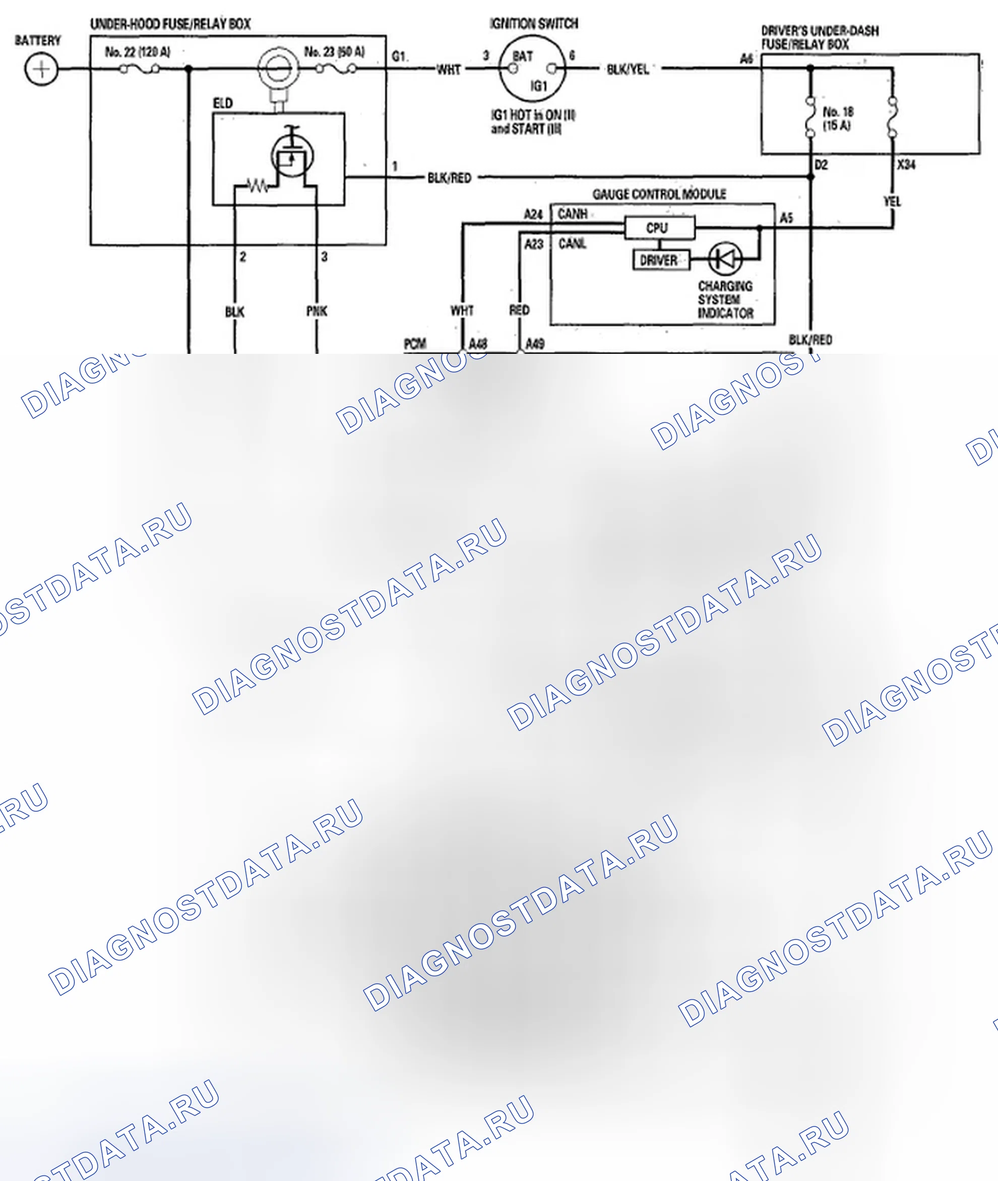 Рис. 3: Принципиальная схема. Honda Odyssey IV