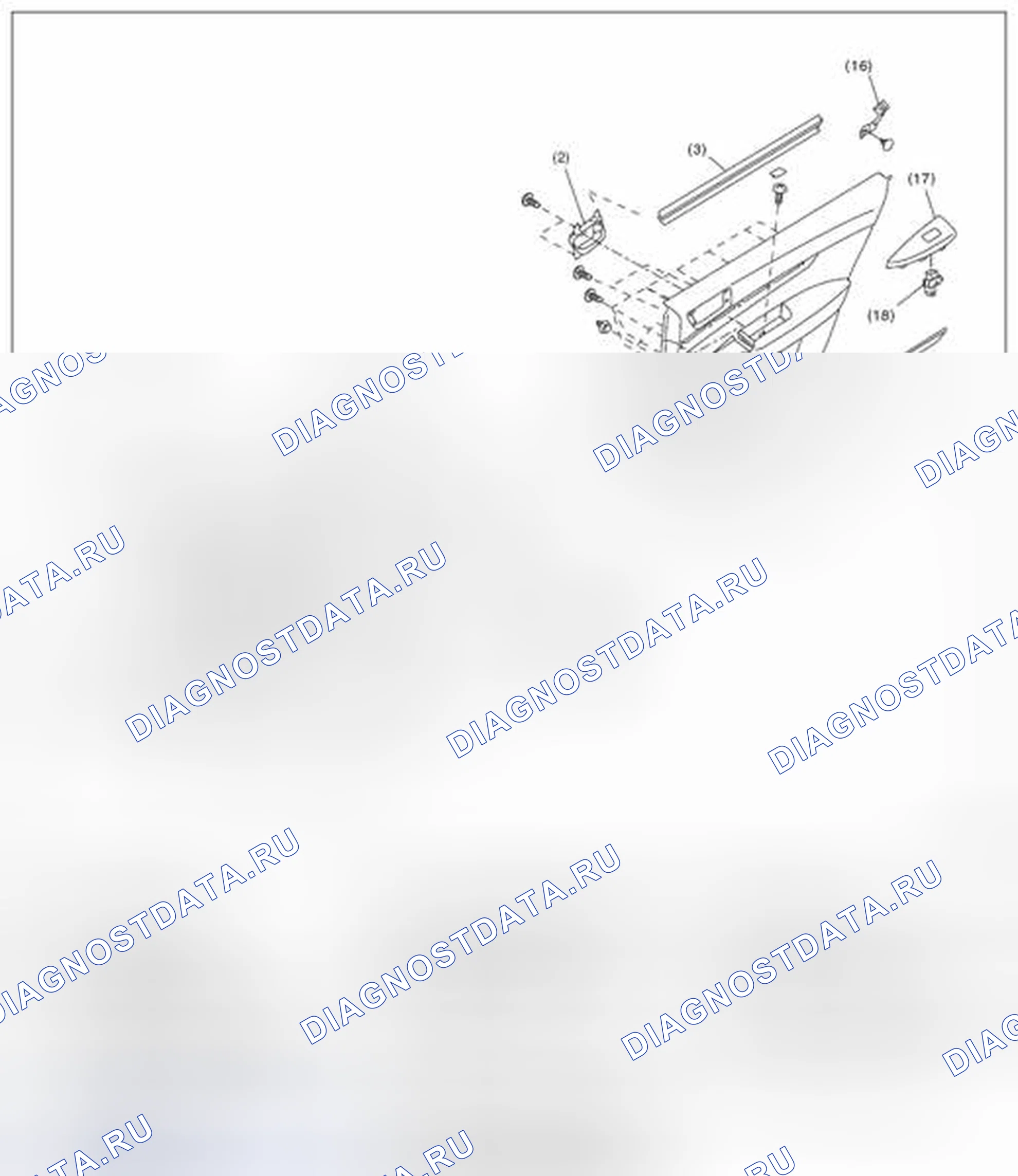 Рис. 29: ОТДЕЛКА ДВЕРЕЙ. Subaru Outback BR рестайлинг