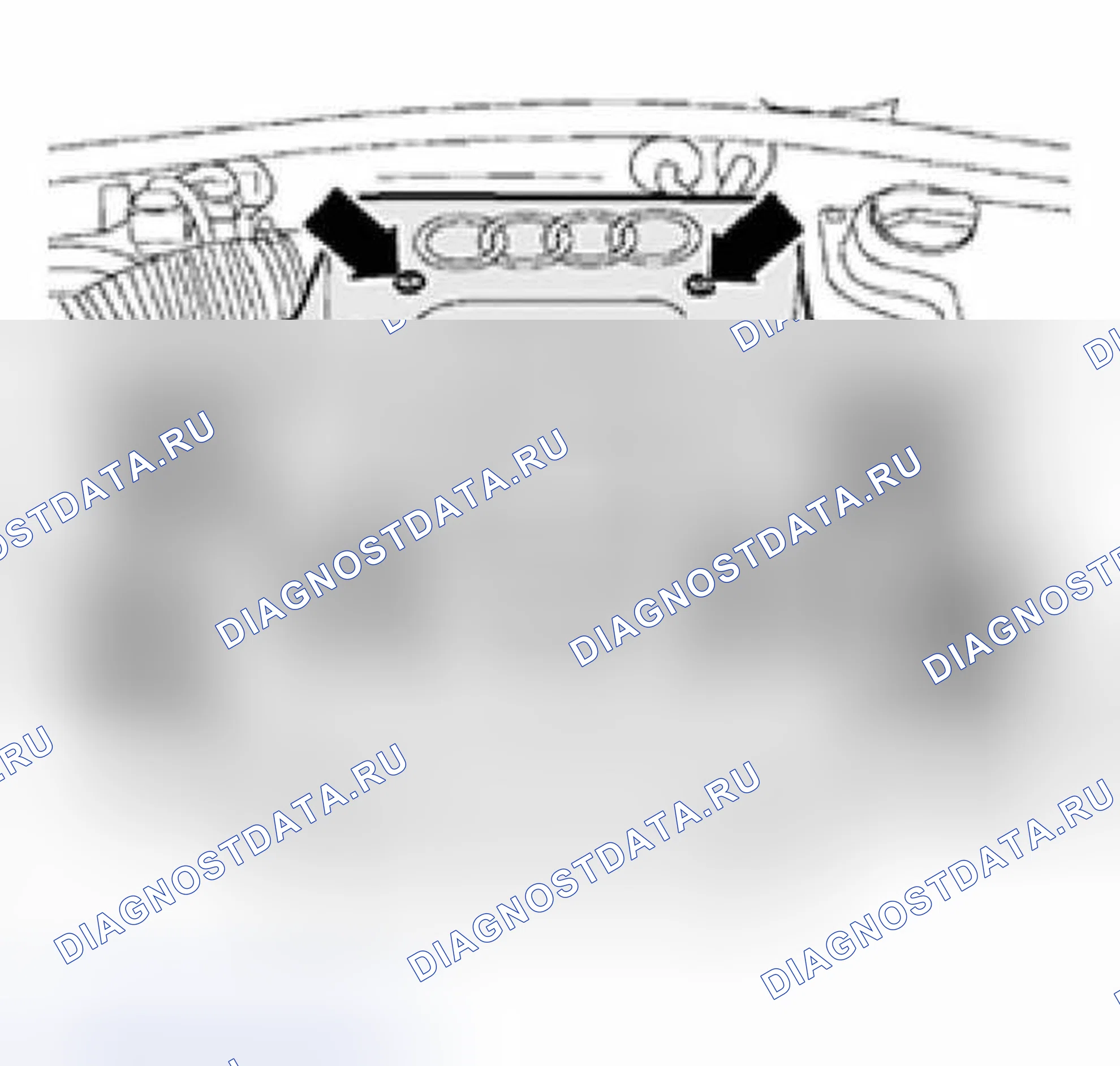 Рис. 57: Крышка двигателя, снятие. Audi A6 C5 рестайлинг