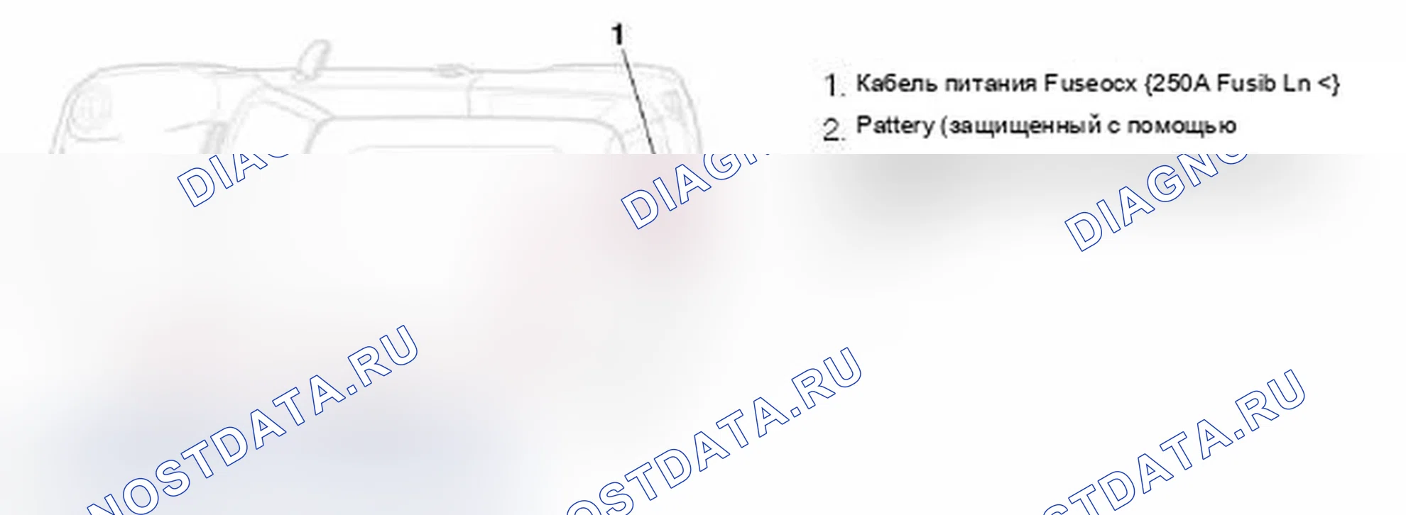 Рис. 115: Кабель аккумулятора COOPER S. MINI Cooper II