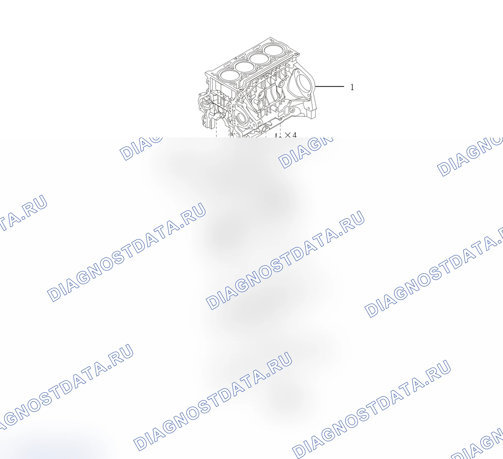 Схема расположения блока цилиндров — Haval Dargo. Haval Dargo I