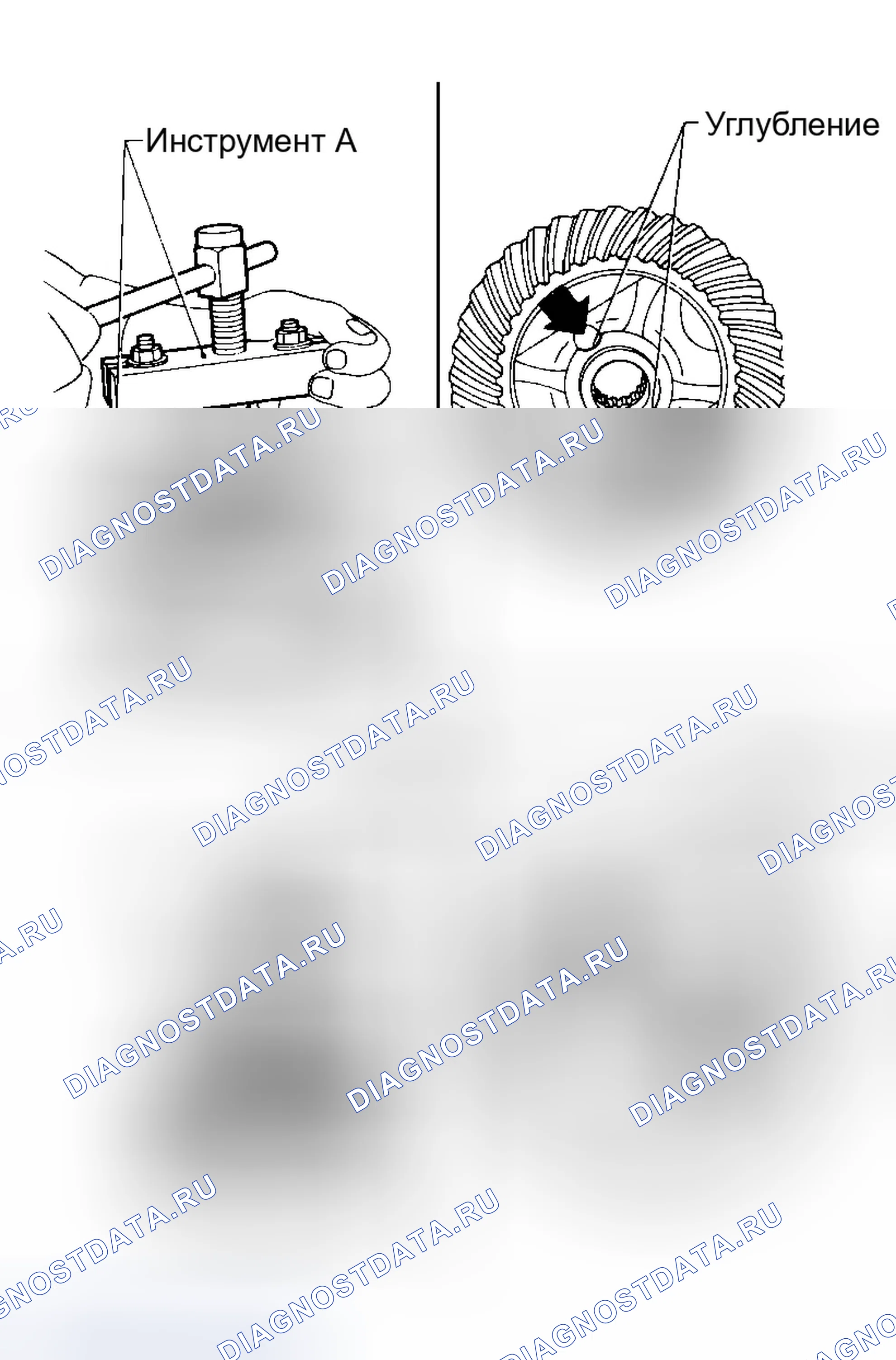 Рис. 497: Разборка корпуса дифференциала. Infiniti G35 III