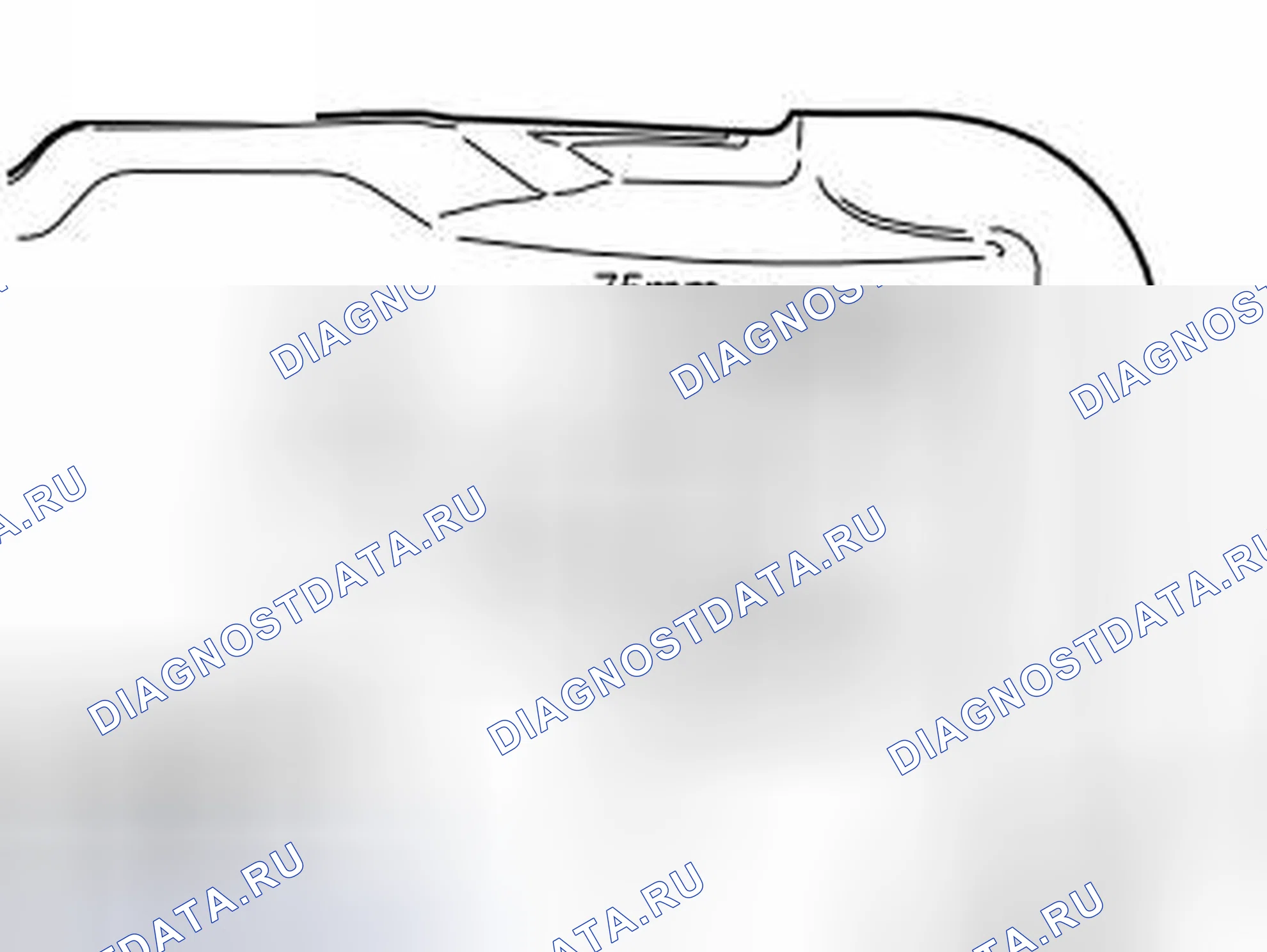 Рис. 569: СВЕРЛЕНИЕ ОТВЕРСТИЯ 12V, БЕЗ МАРКИРОВКИ. Volvo S40 II