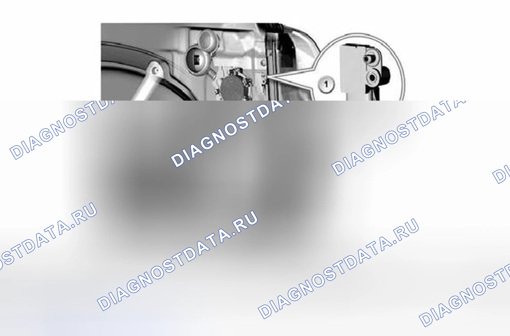 Рис. 53: R50, R52, R53 - датчики подушки безопасности на передней левой двери и передней правой двери. MINI Cooper S I