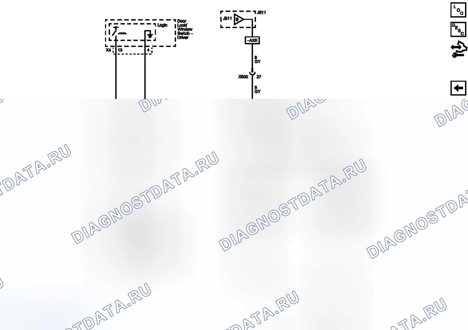 Рис. 21: Затемнение лампы (2 из 2). Buick Enclave I