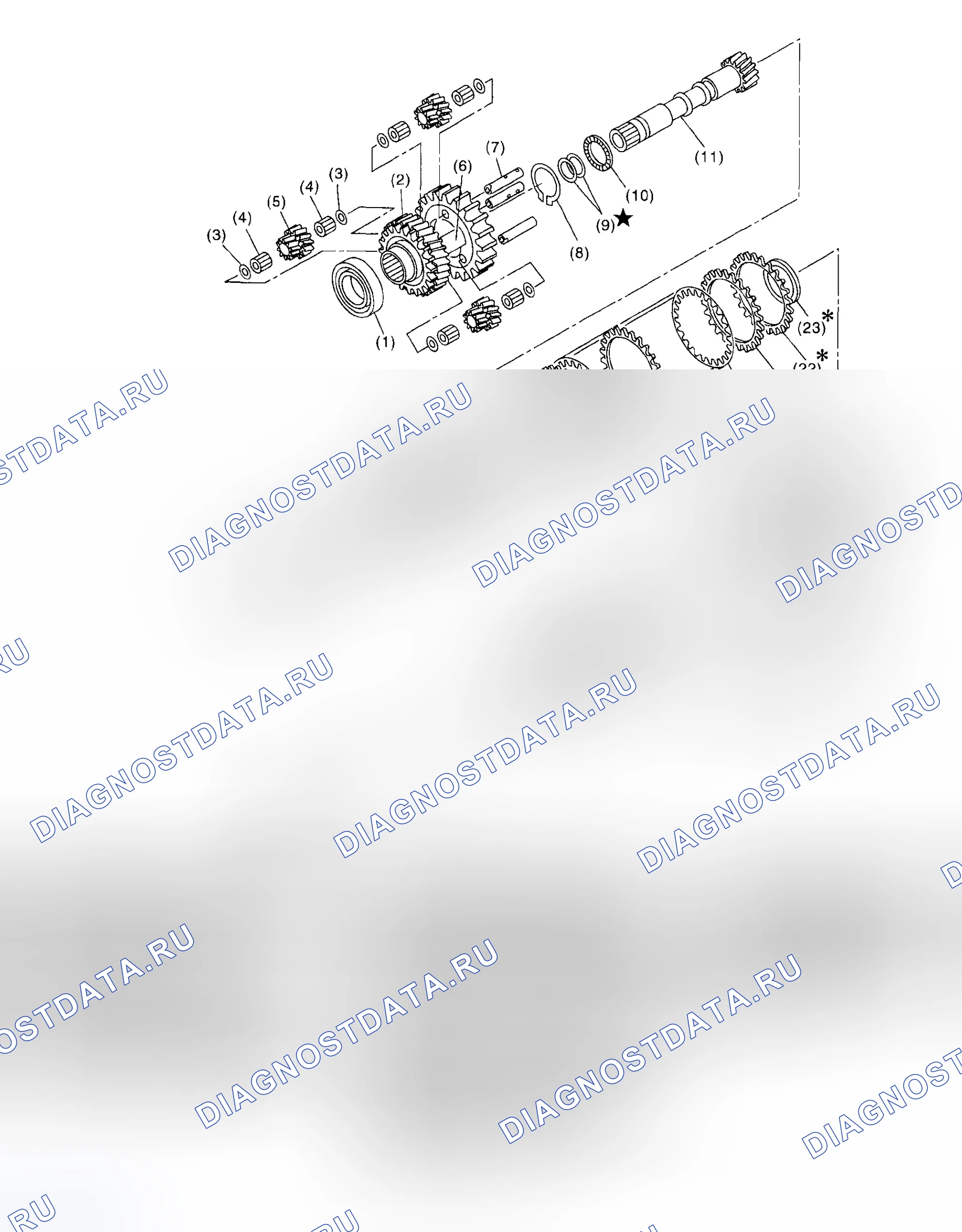 Рис. 112: РЕДУКТОР (VTD). Subaru Impreza WRX GD/GG рестайлинг