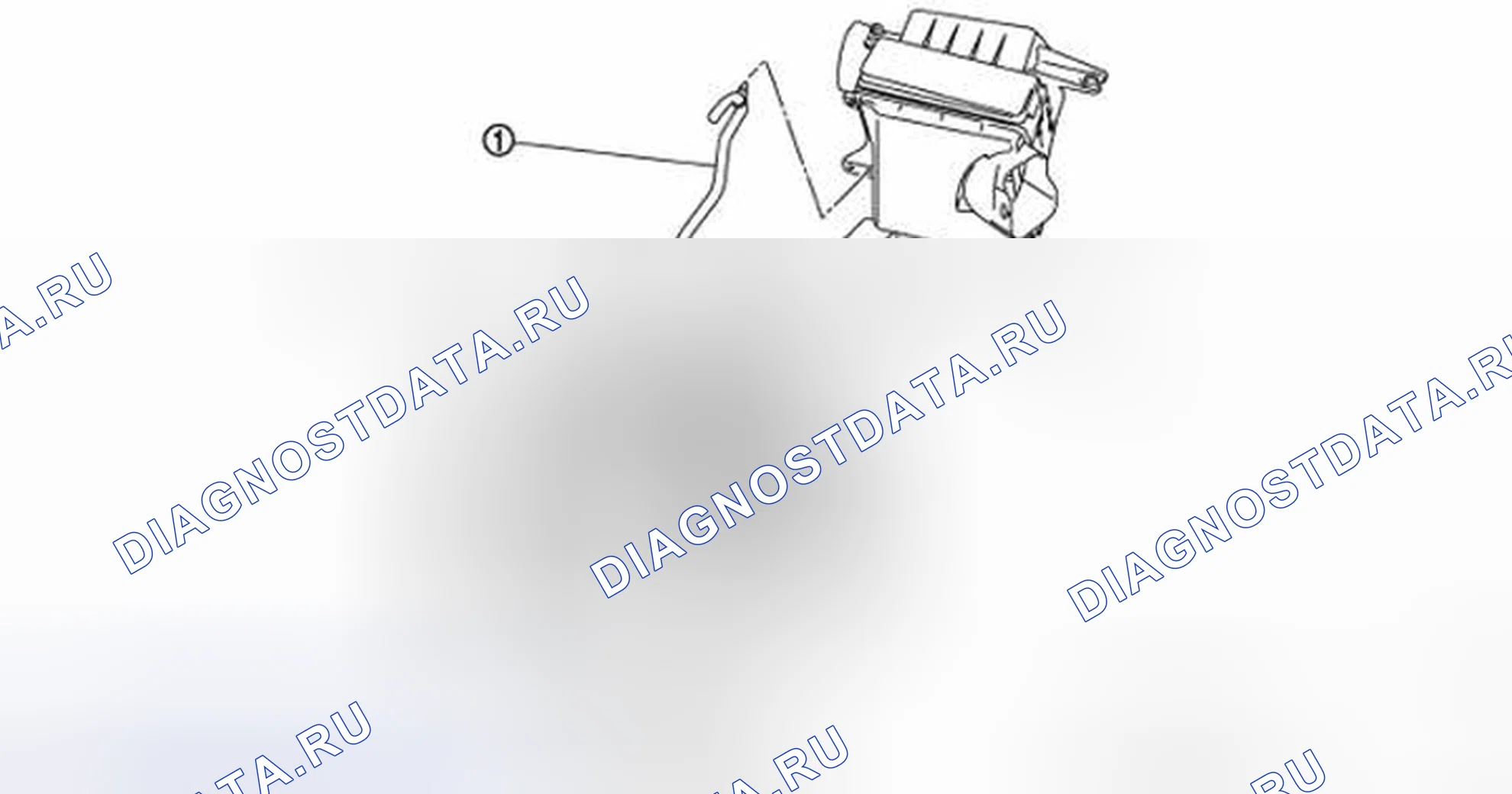 Рис. 138: Идентификация компонентов шланга воздухоотделителя. Nissan Sentra B16