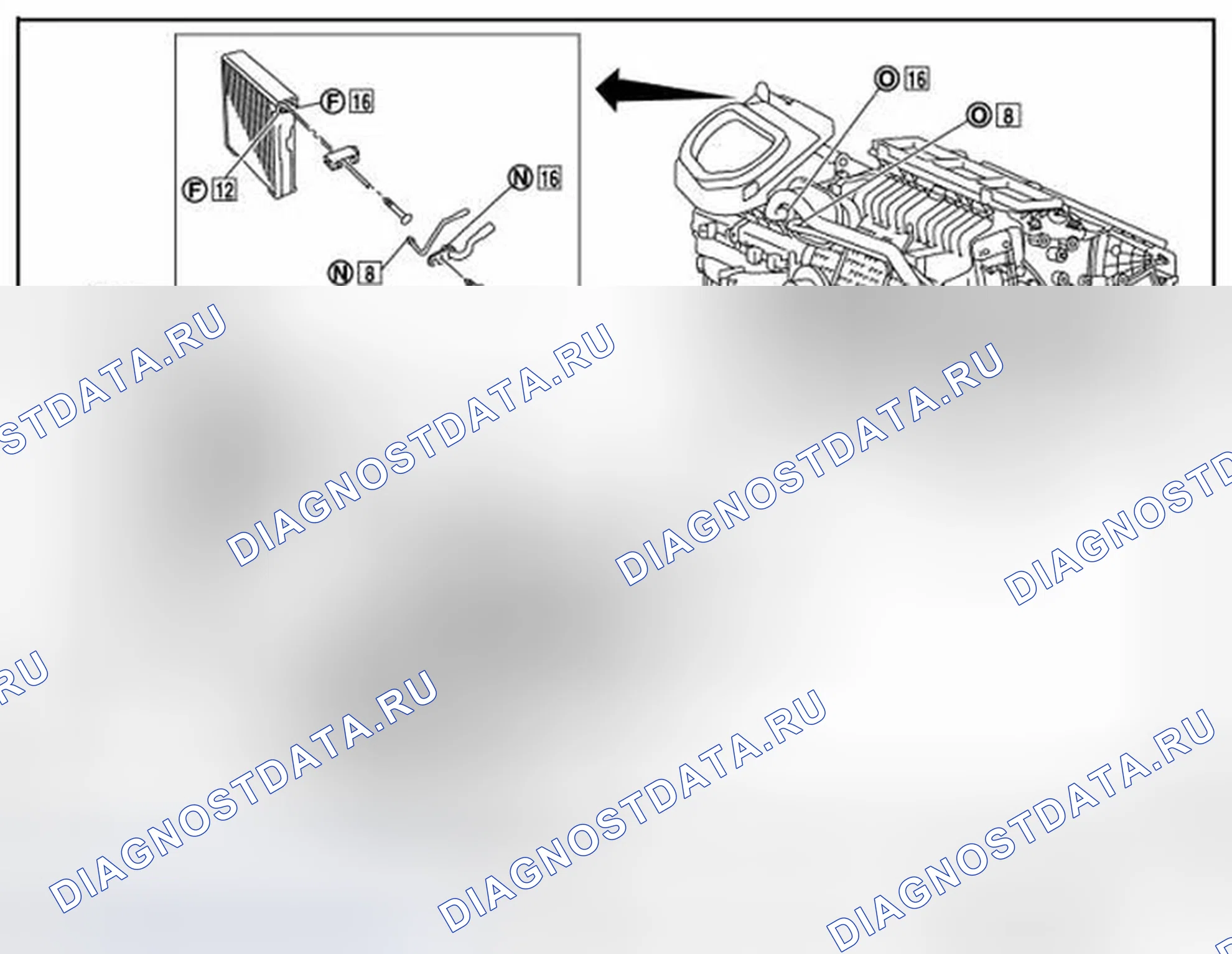 Рис. 217: СОЕДИНЕНИЕ УПЛОТНИТЕЛЬНОГО КОЛЬЦА И ХЛАДАГЕНТА. Infiniti G37 IV рестайлинг