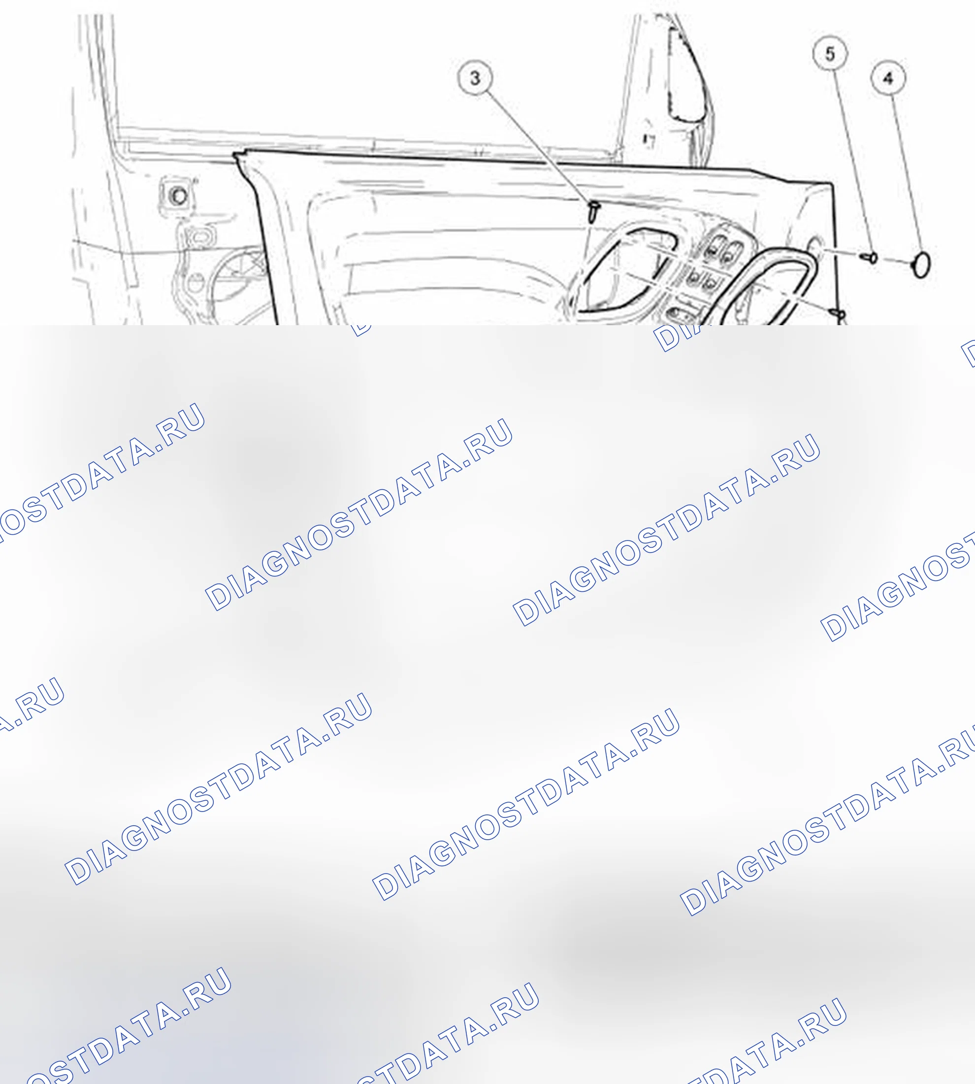 Рис. 5: Панель отделки дверей - передняя часть. Hyundai Matrix I рестайлинг
