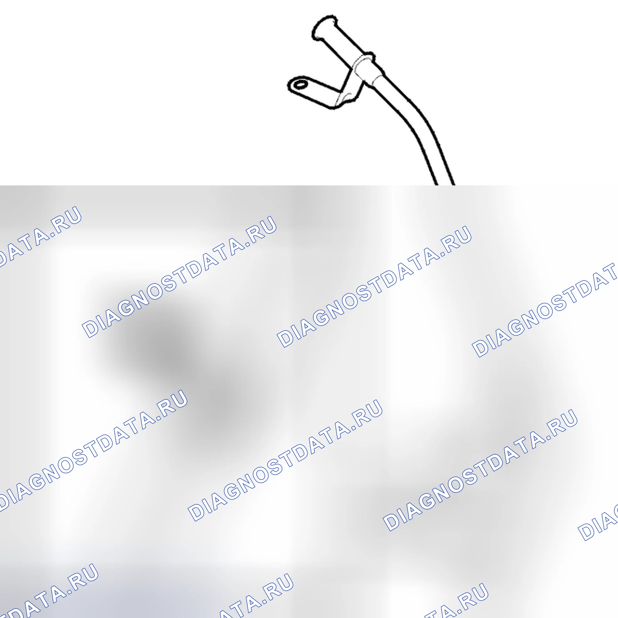 Рис. 473: Установка трубы Dip Stick в коробке передач. Volvo V70 II