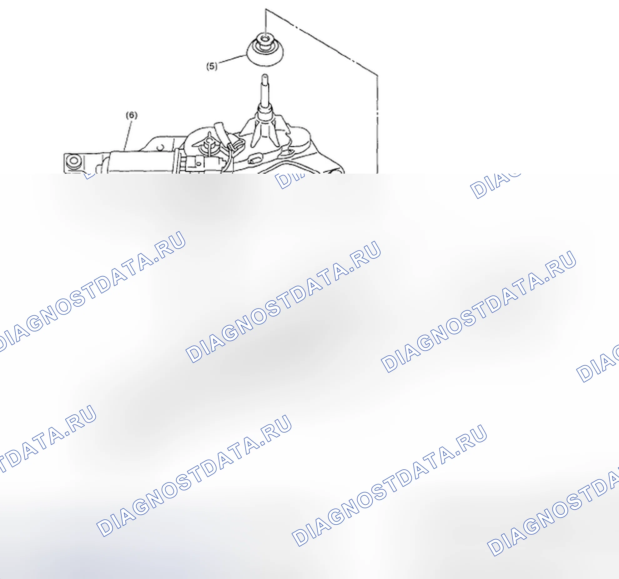Рис. 6: ЗАДНИЙ СТЕКЛООЧИСТИТЕЛЬ (МОДЕЛЬ ВАГОНА). Subaru Legacy BL/BP рестайлинг