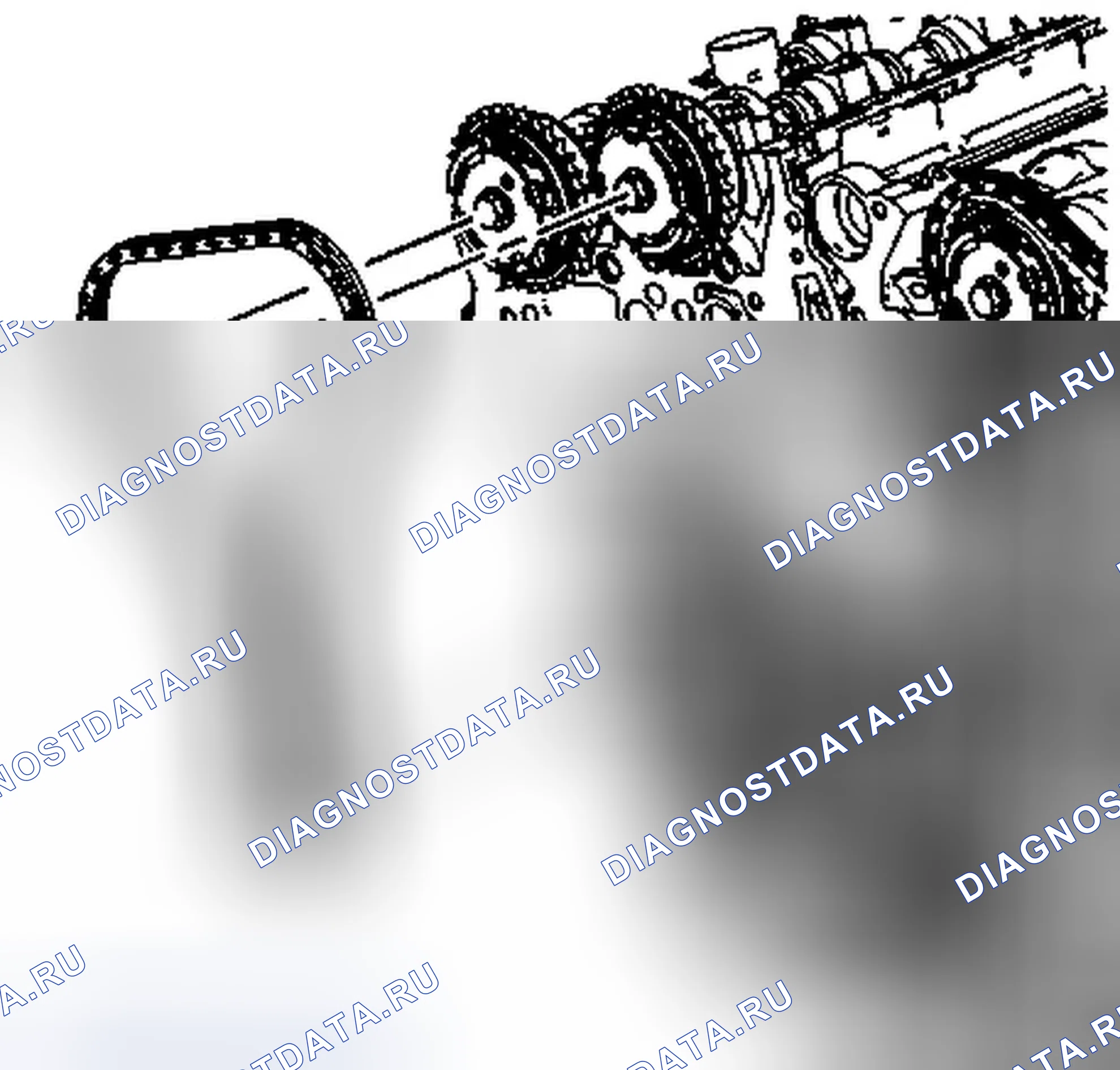 Рис. 42: Снятие цепи привода вторичного распределительного вала - справа. Buick Rendezvous I