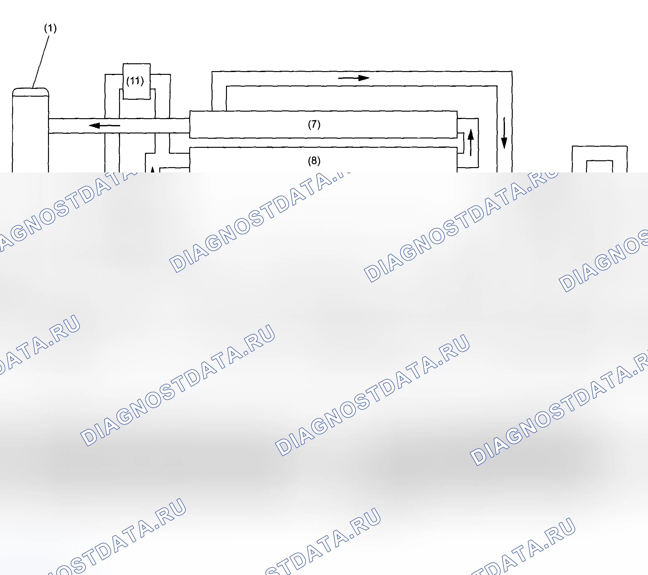 Рис. 10: Контуры охлаждения. Subaru Outback BP рестайлинг