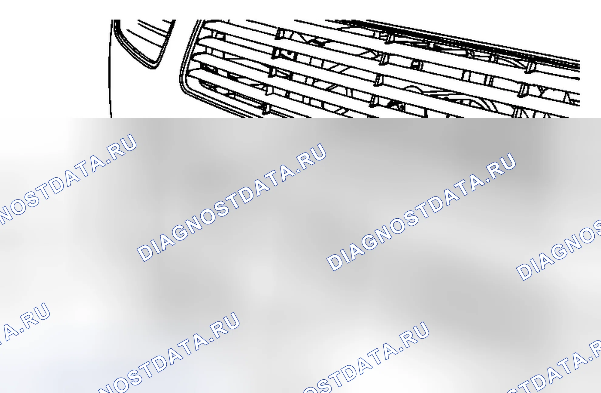 Рис. 9: Замена кронштейна переднего номерного знака. Chevrolet Captiva I рестайлинг 2