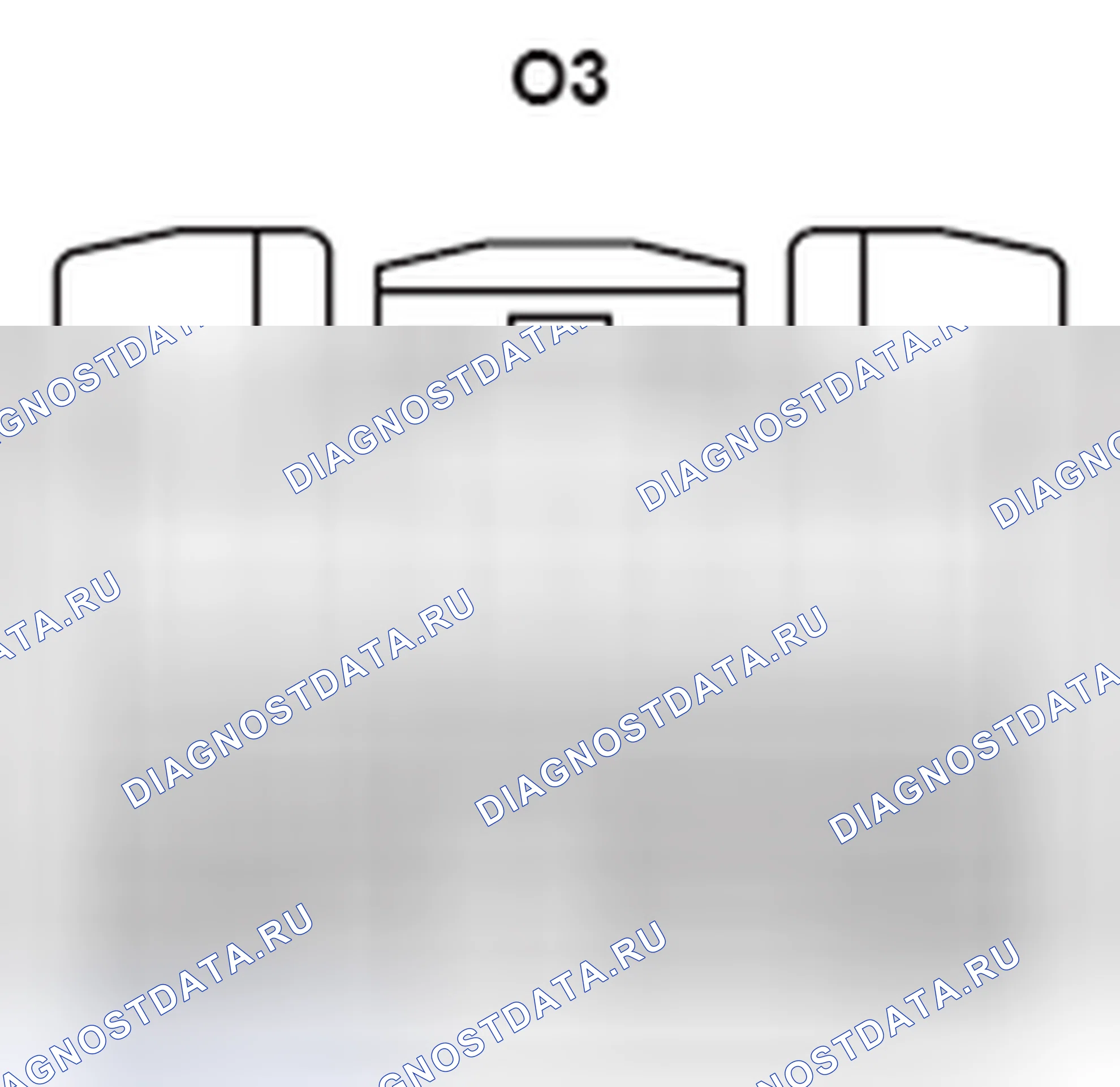 Рис. 454: Вид с торца разъема ECU двери (задняя правая) (O3). Lexus GS III